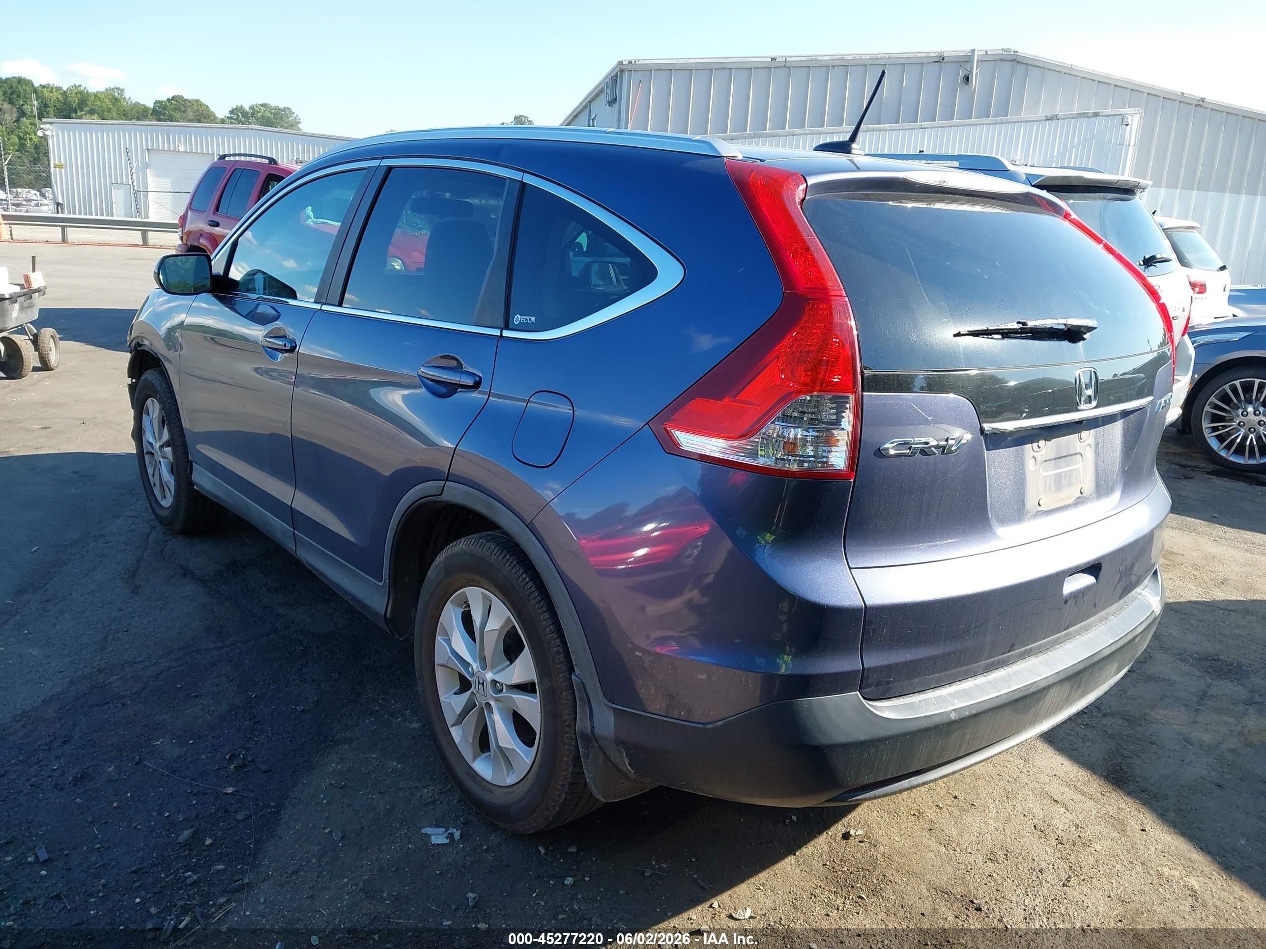 2012 Honda Cr-v Ex-l Light Blue vin: 5J6RM4H71CL050830