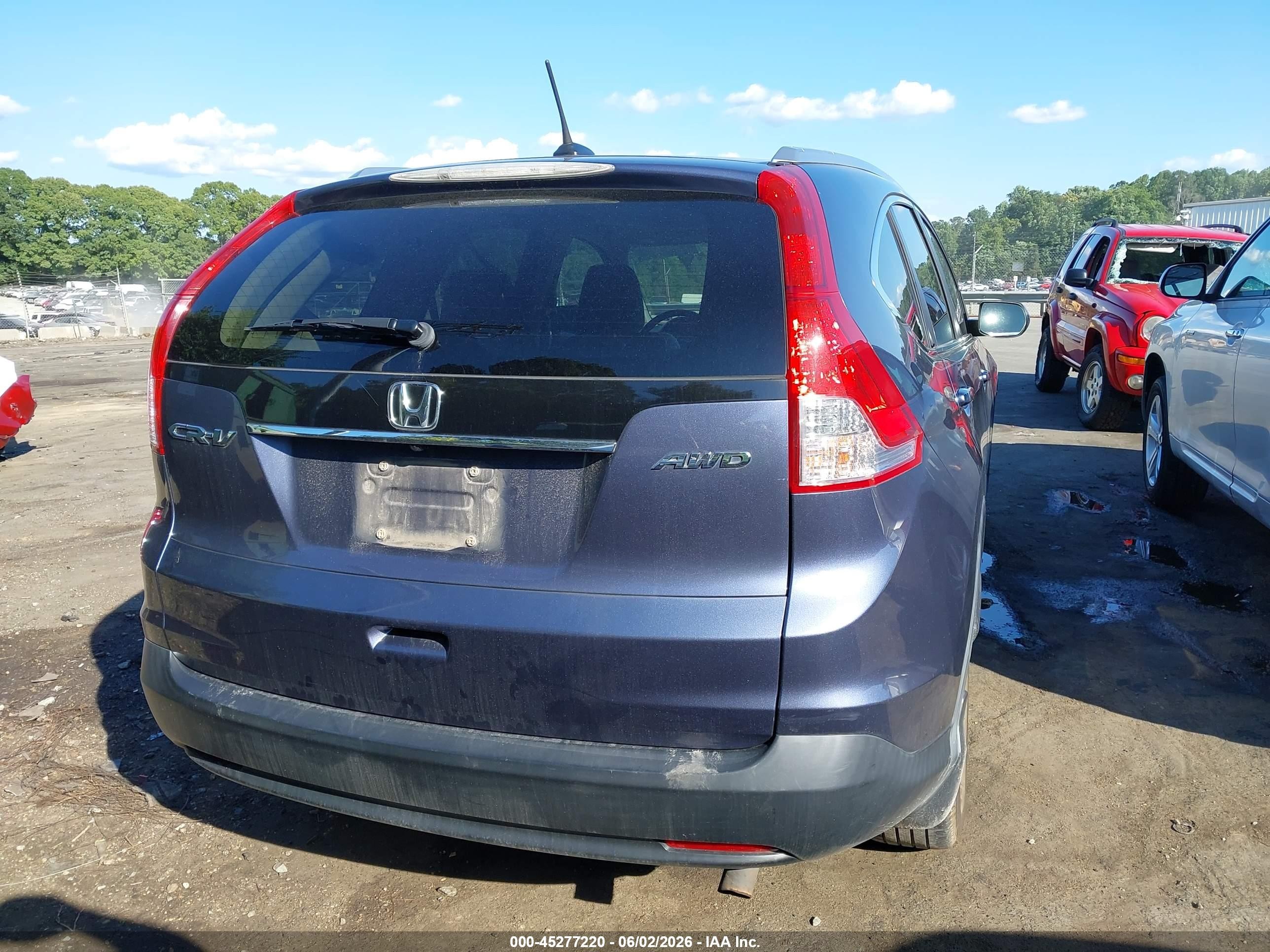 2012 Honda Cr-v Ex-l Light Blue vin: 5J6RM4H71CL050830
