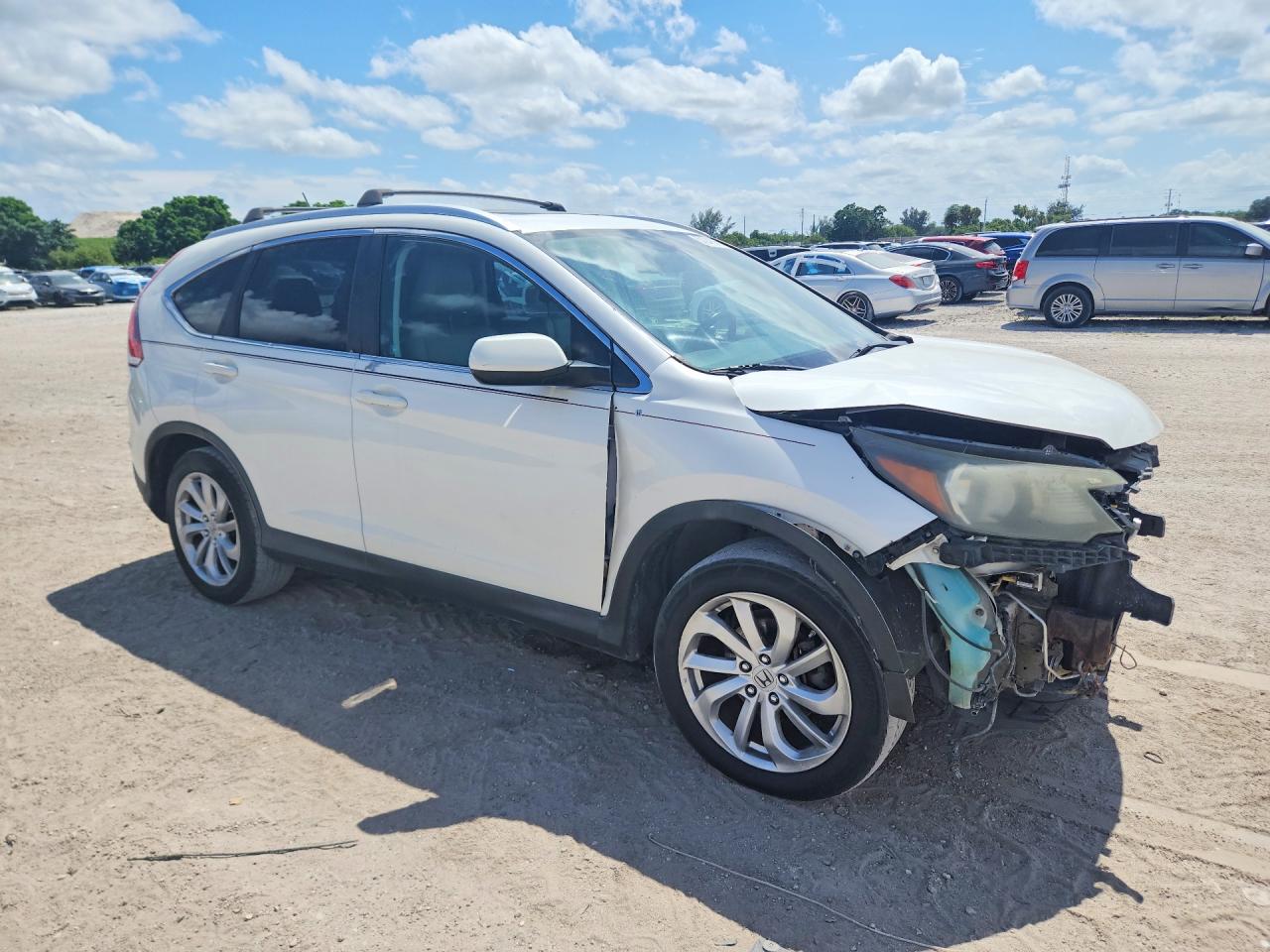 2012 Honda Cr-v Exl White vin: 5J6RM4H71CL054683