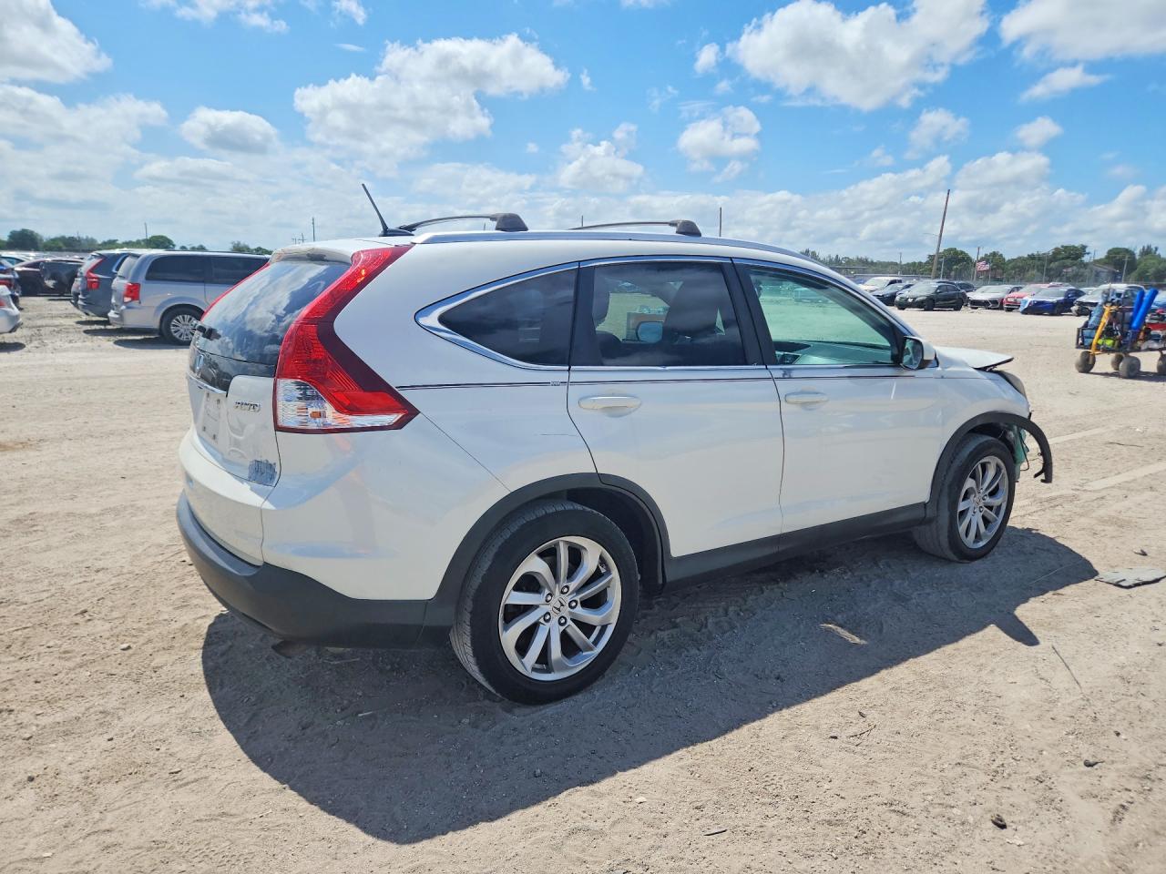 2012 Honda Cr-v Exl White vin: 5J6RM4H71CL054683