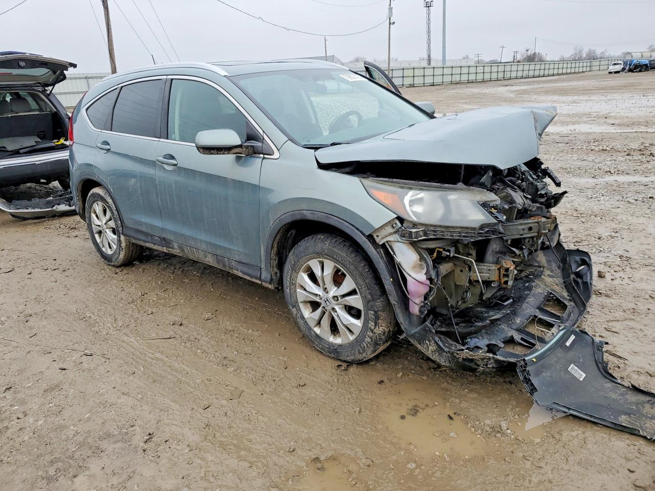 2012 Honda Cr-v Exl Blue vin: 5J6RM4H71CL055090