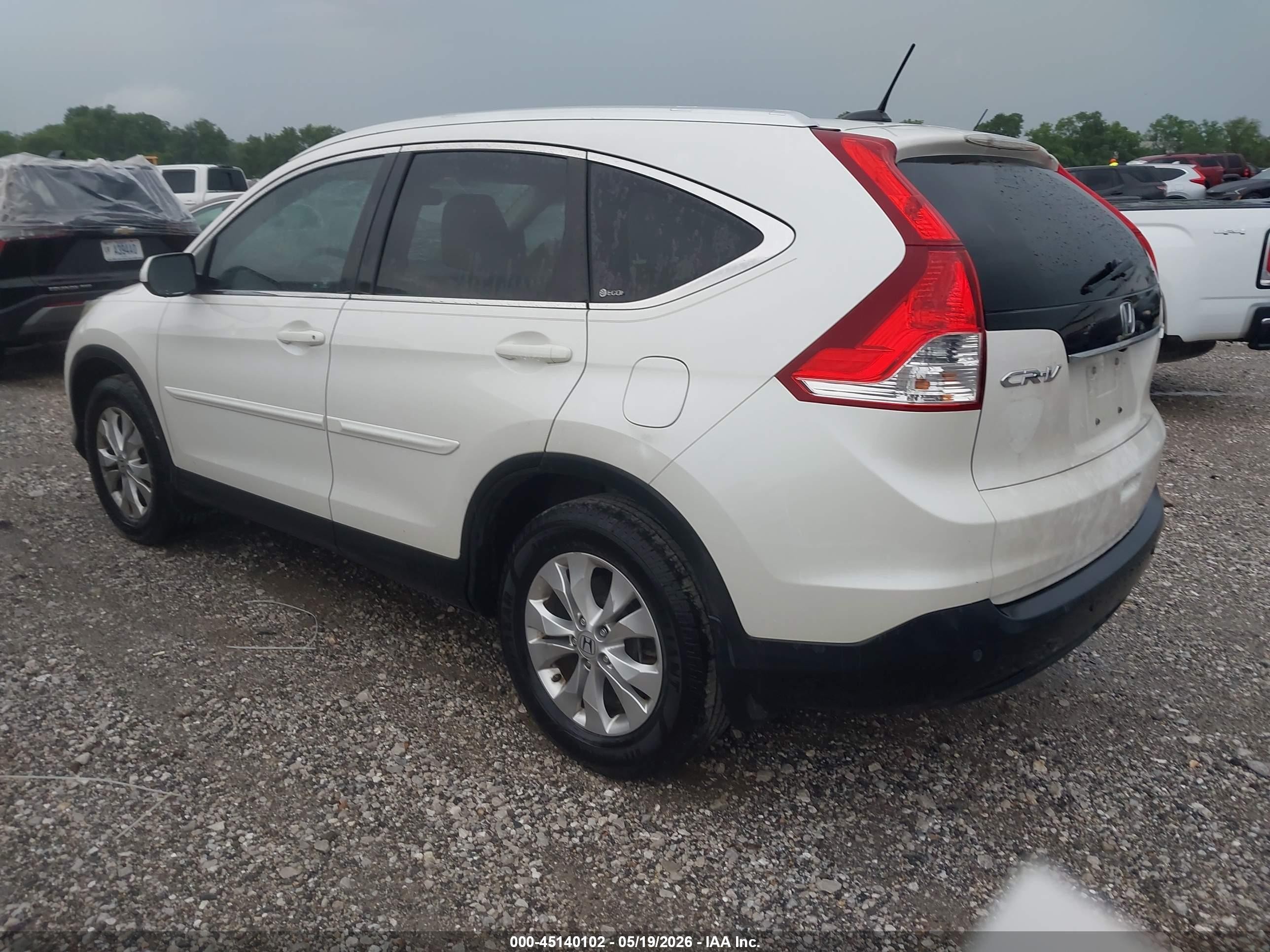 2012 Honda Cr-v Ex-l White vin: 5J6RM4H71CL065781