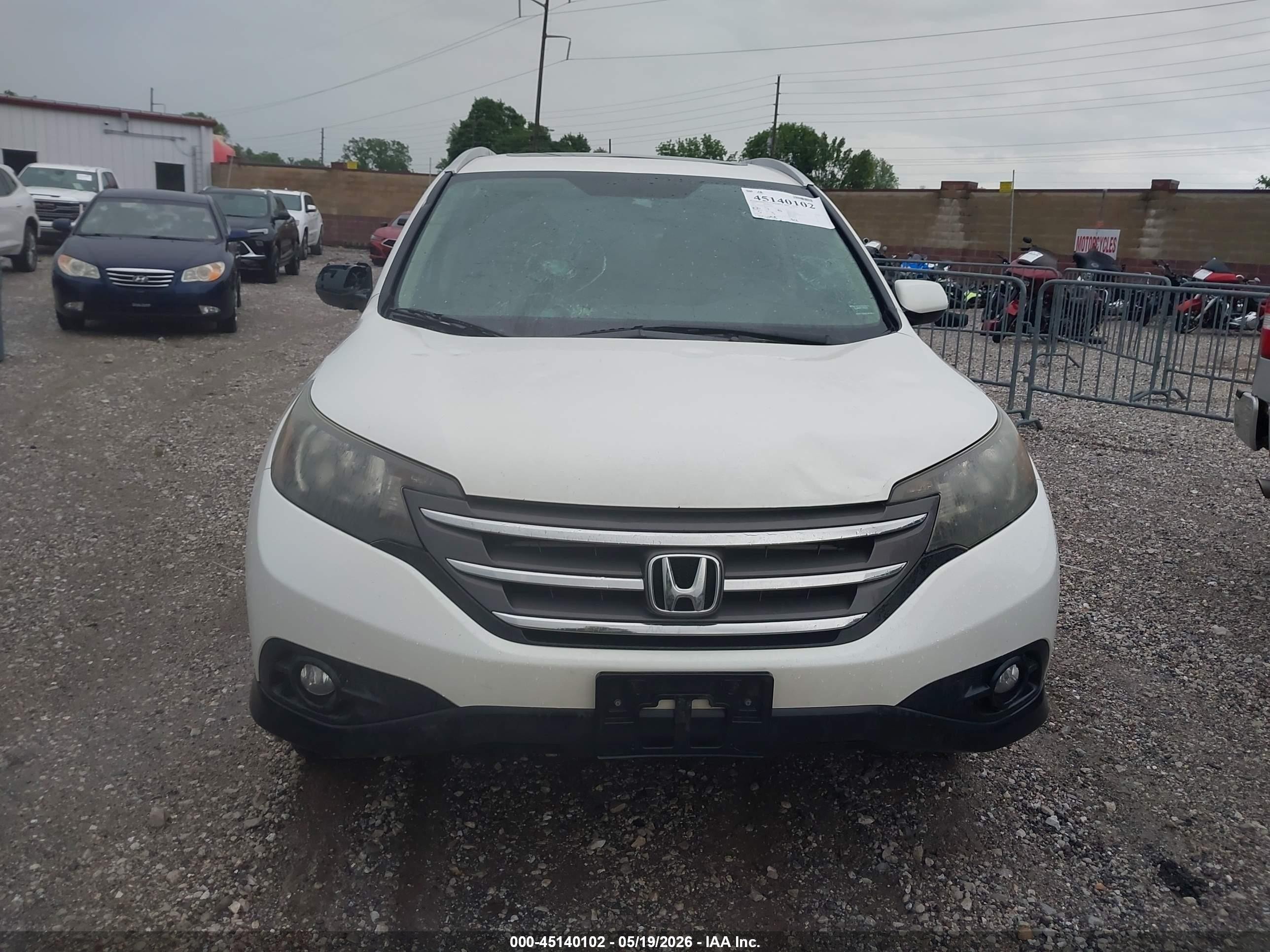 2012 Honda Cr-v Ex-l White vin: 5J6RM4H71CL065781