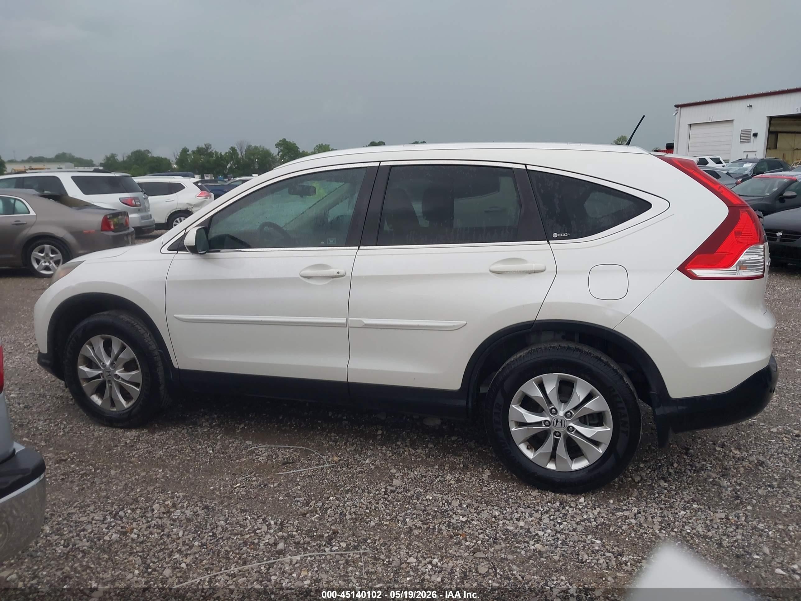 2012 Honda Cr-v Ex-l White vin: 5J6RM4H71CL065781