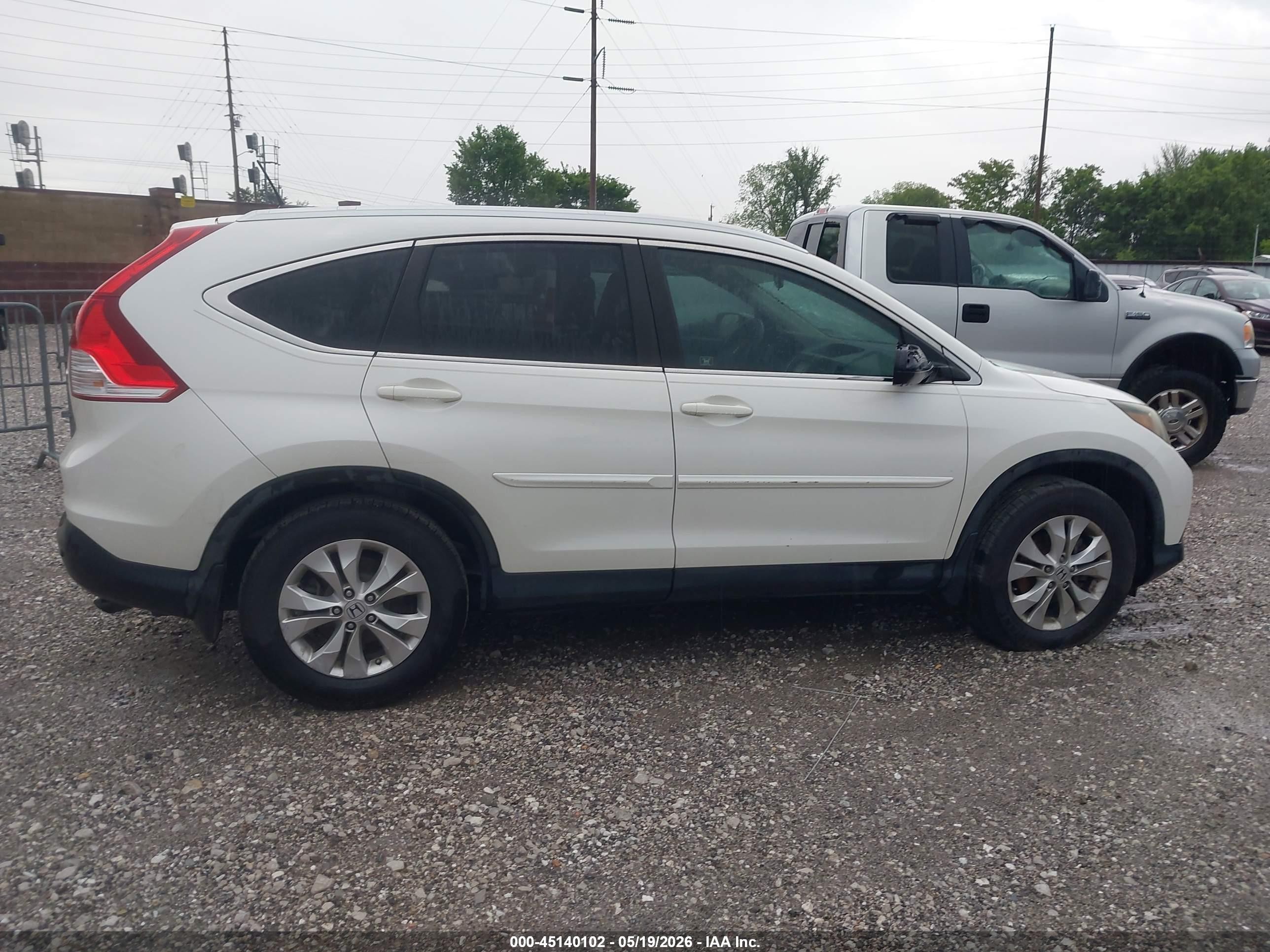 2012 Honda Cr-v Ex-l White vin: 5J6RM4H71CL065781