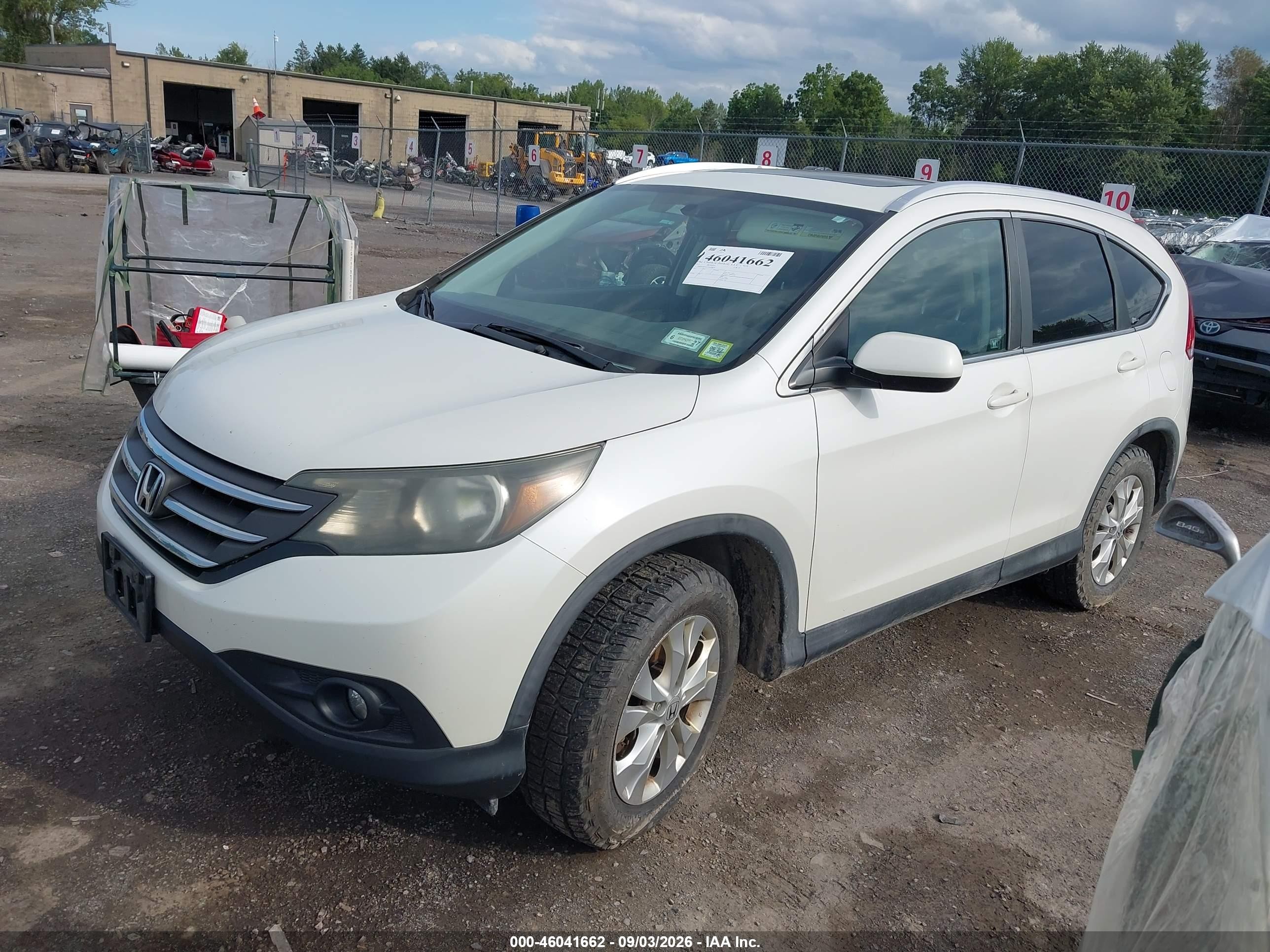 2012 Honda Cr-v Ex-l White vin: 5J6RM4H71CL069829
