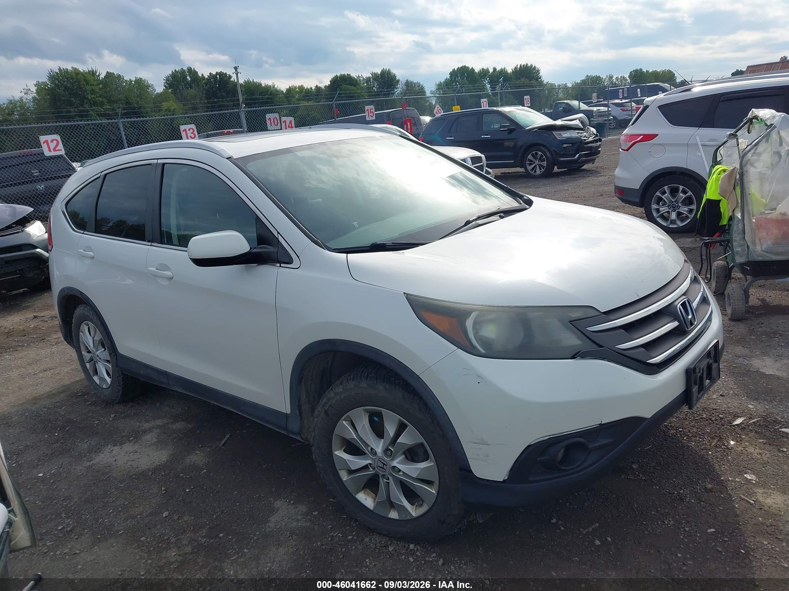 2012 Honda Cr-v Ex-l Белый vin: 5J6RM4H71CL069829