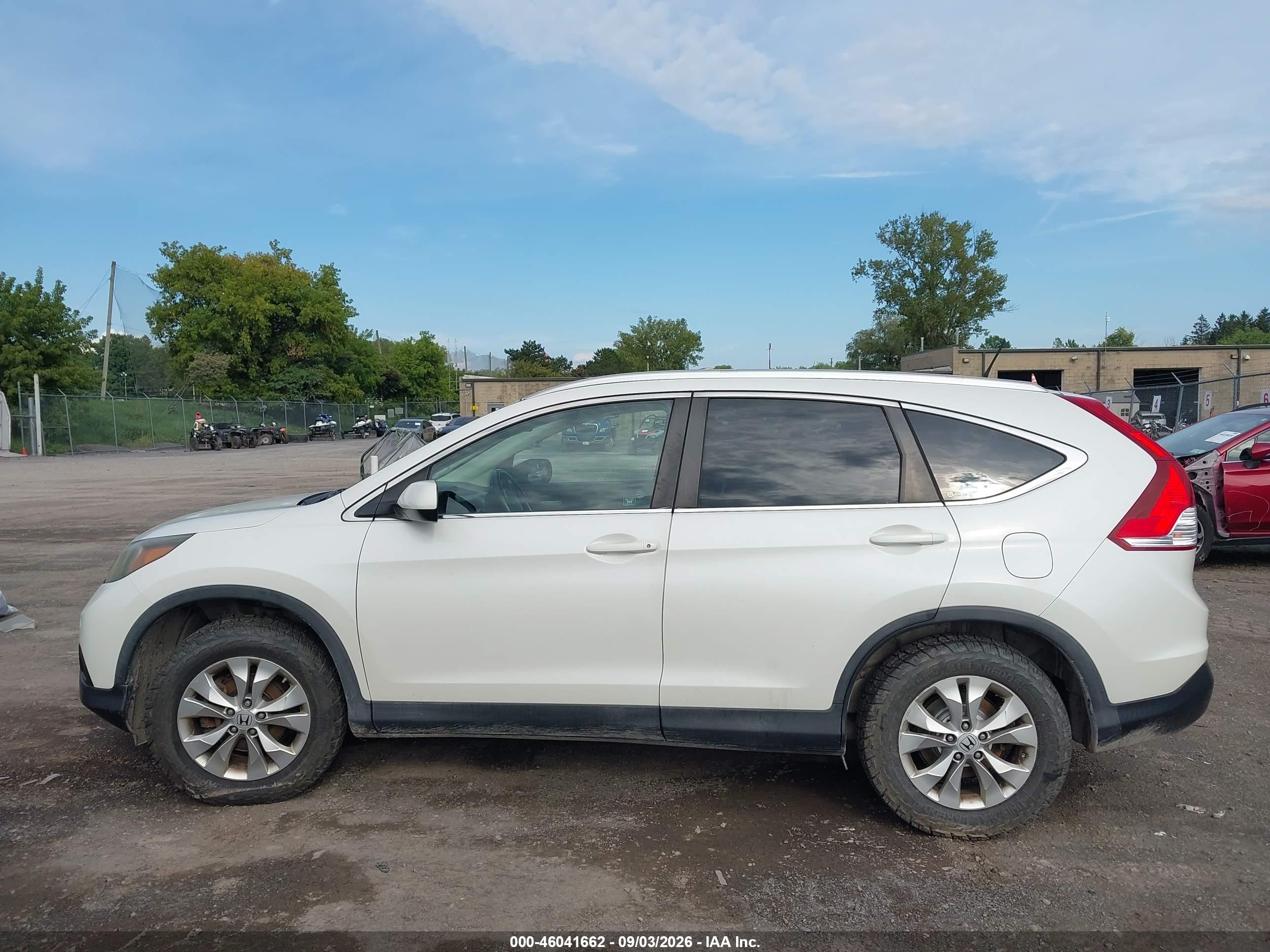 2012 Honda Cr-v Ex-l White vin: 5J6RM4H71CL069829