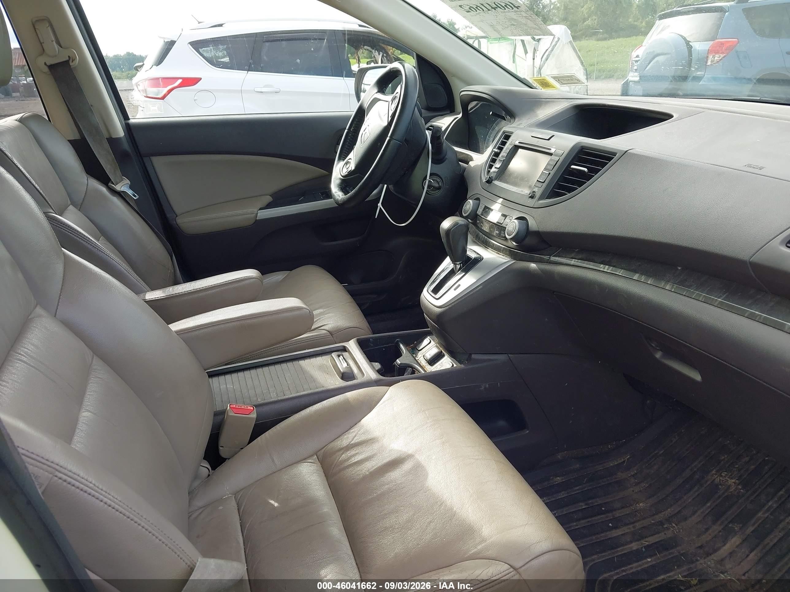 2012 Honda Cr-v Ex-l White vin: 5J6RM4H71CL069829