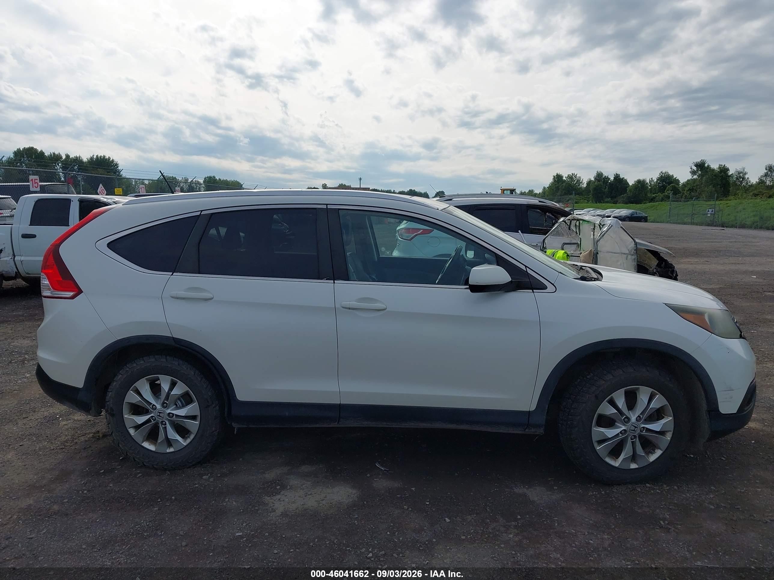 2012 Honda Cr-v Ex-l White vin: 5J6RM4H71CL069829
