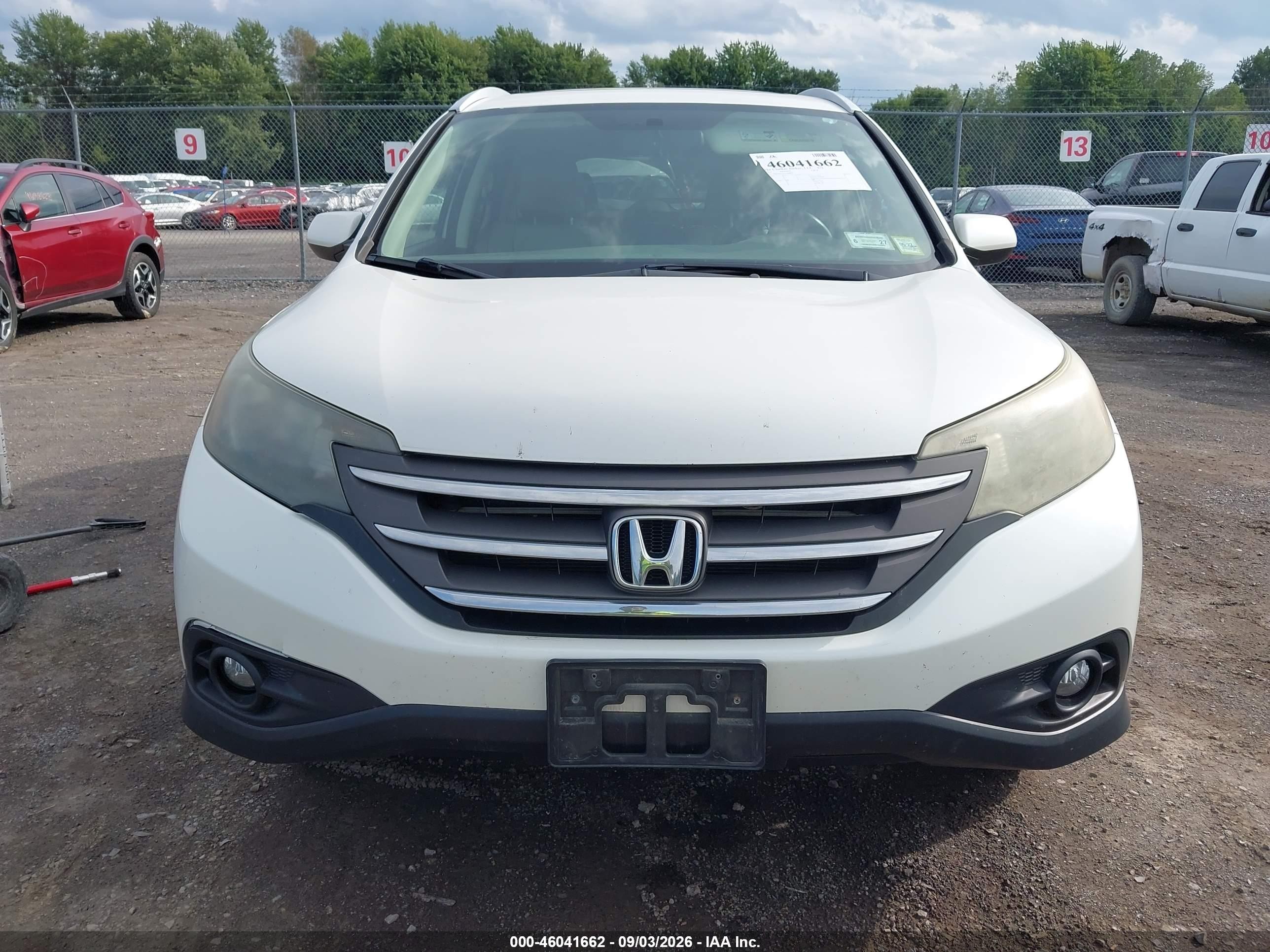 2012 Honda Cr-v Ex-l White vin: 5J6RM4H71CL069829