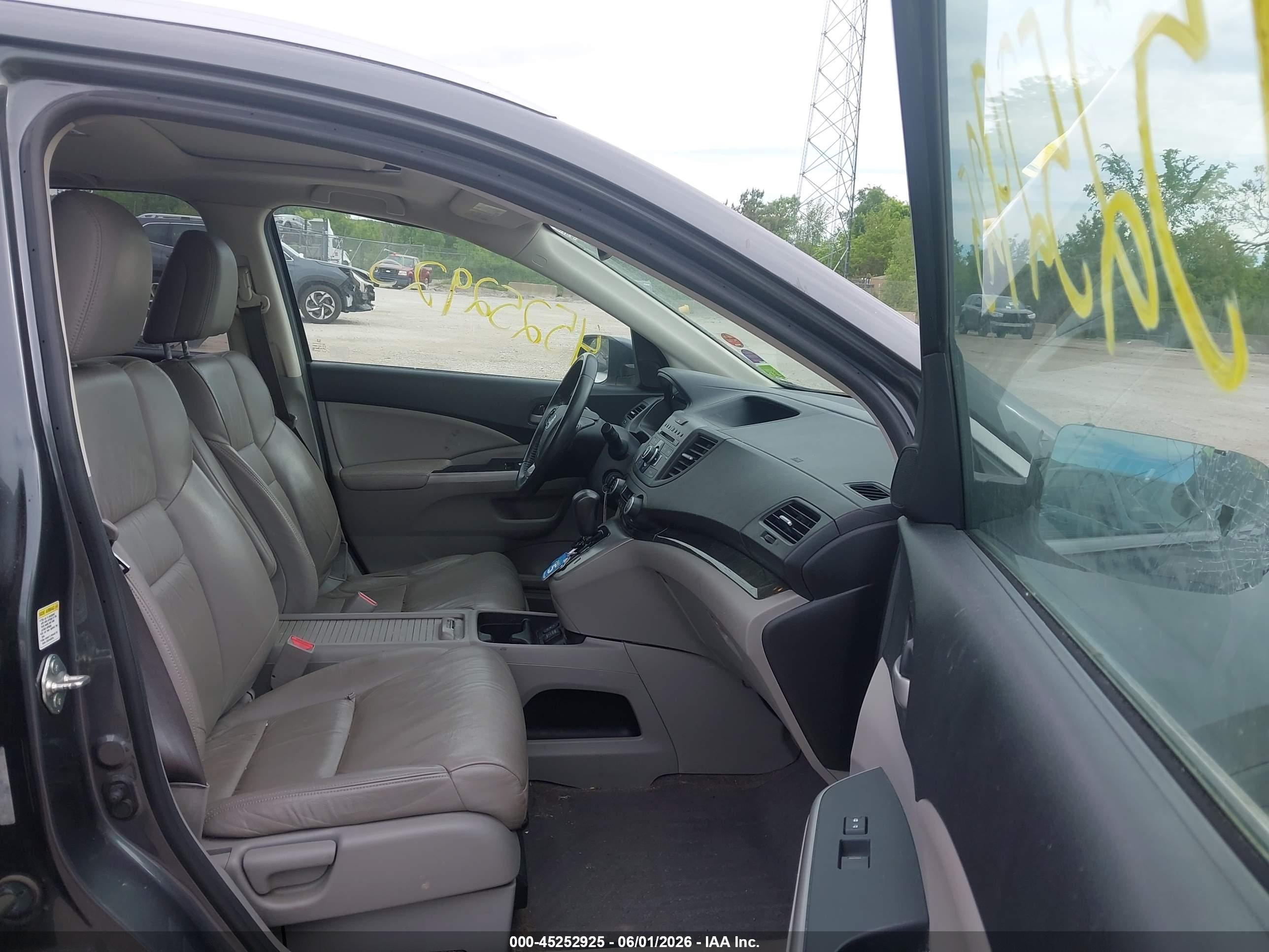 2012 Honda Cr-v Ex-l Gray vin: 5J6RM4H71CL071161