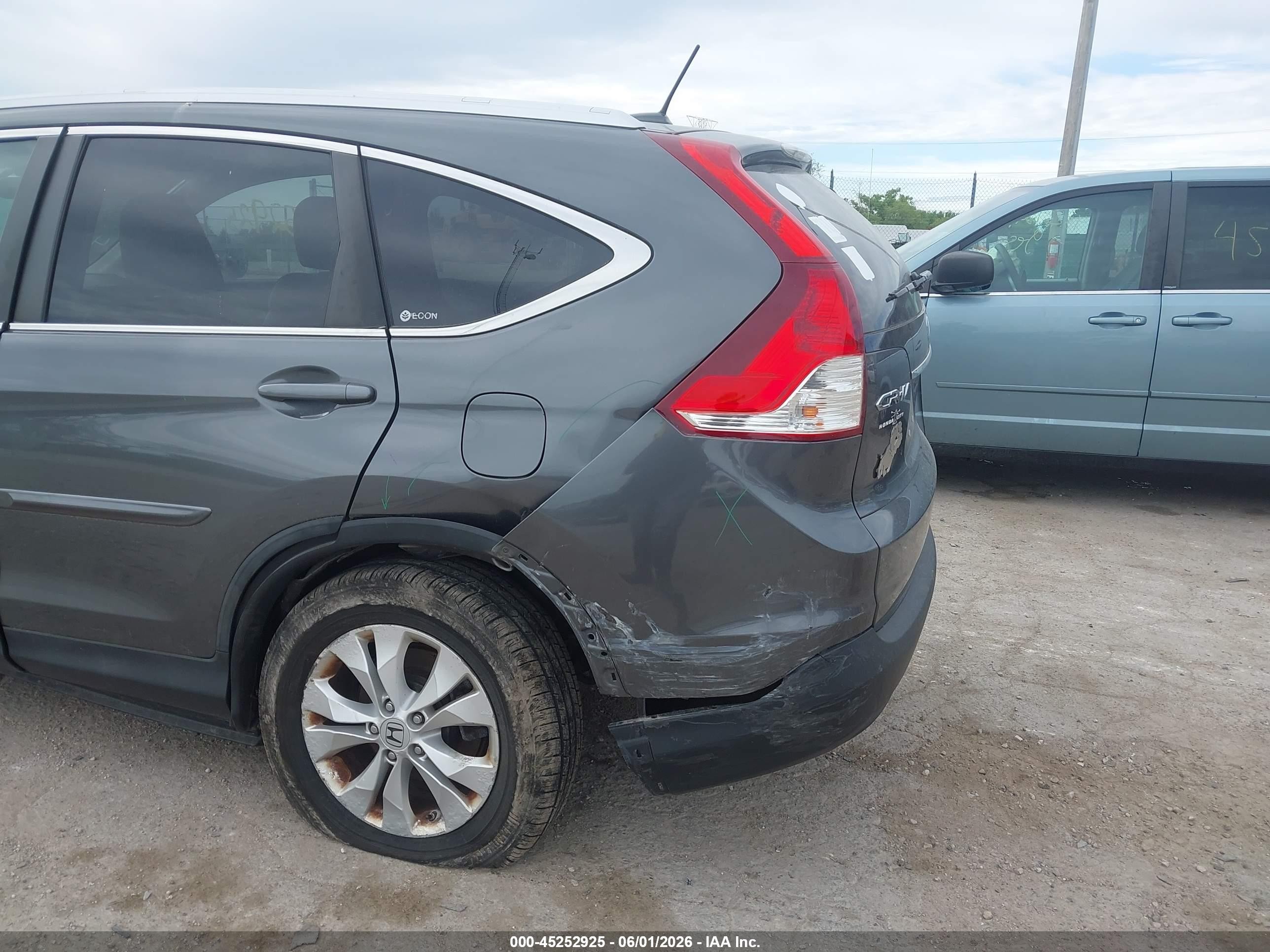 2012 Honda Cr-v Ex-l Gray vin: 5J6RM4H71CL071161