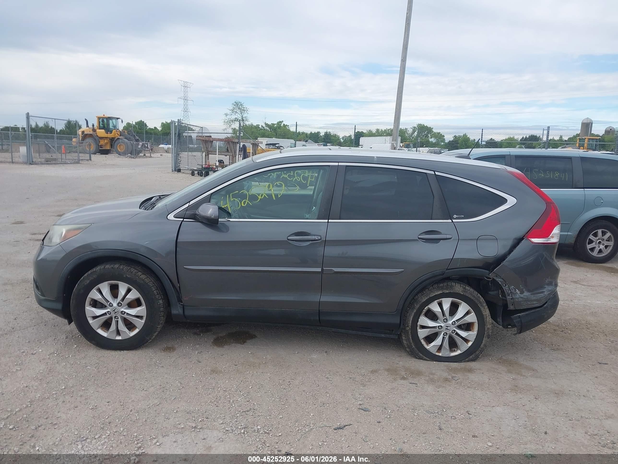 2012 Honda Cr-v Ex-l Gray vin: 5J6RM4H71CL071161