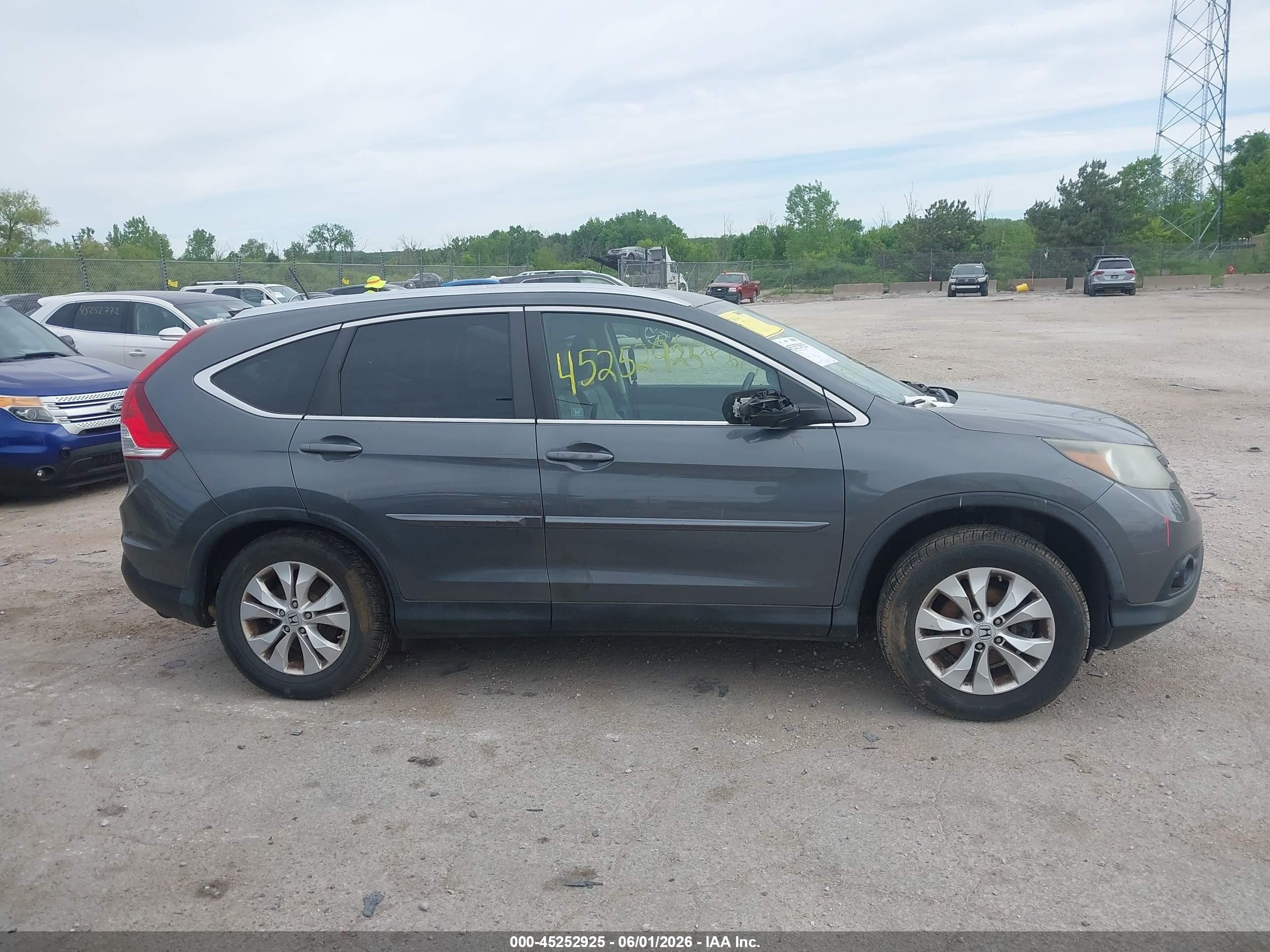 2012 Honda Cr-v Ex-l Gray vin: 5J6RM4H71CL071161
