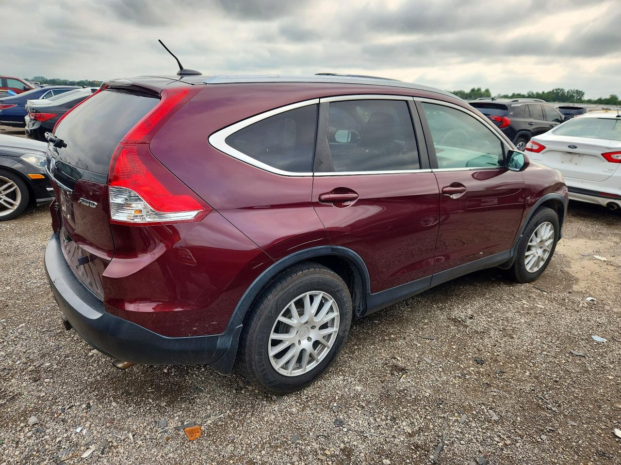 2012 Honda Cr-v Exl Burgundy vin: 5J6RM4H71CL082922