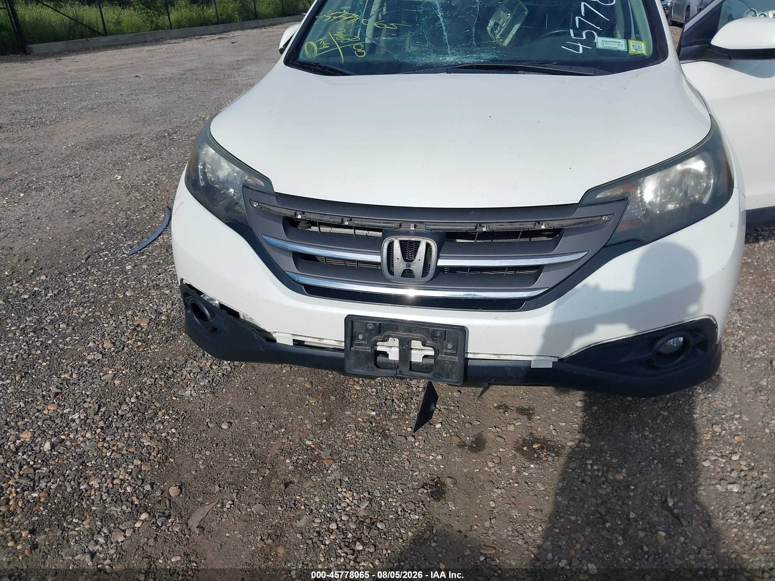 2013 Honda Cr-v Ex-l White vin: 5J6RM4H71DL037299