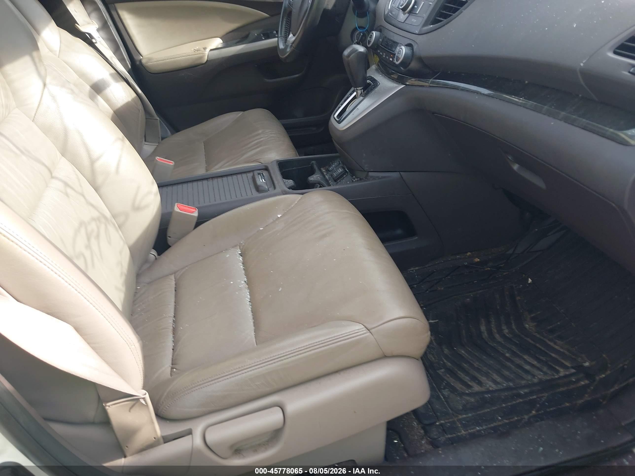 2013 Honda Cr-v Ex-l White vin: 5J6RM4H71DL037299