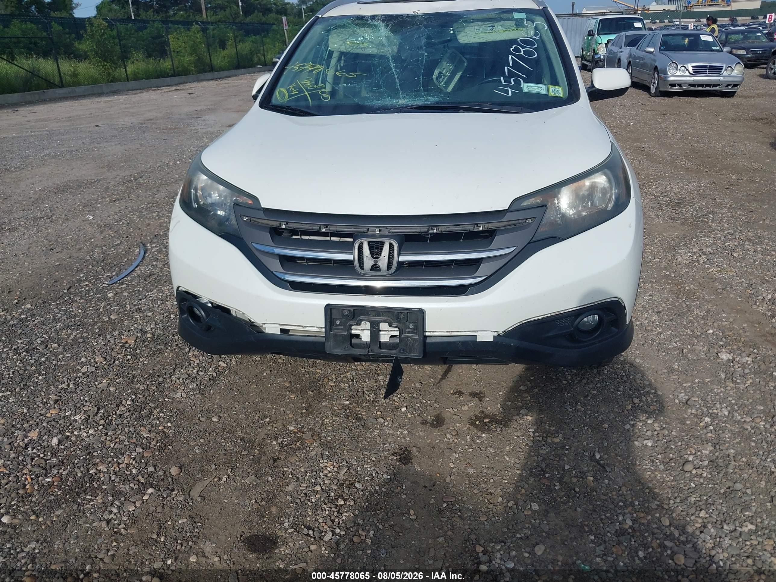 2013 Honda Cr-v Ex-l White vin: 5J6RM4H71DL037299