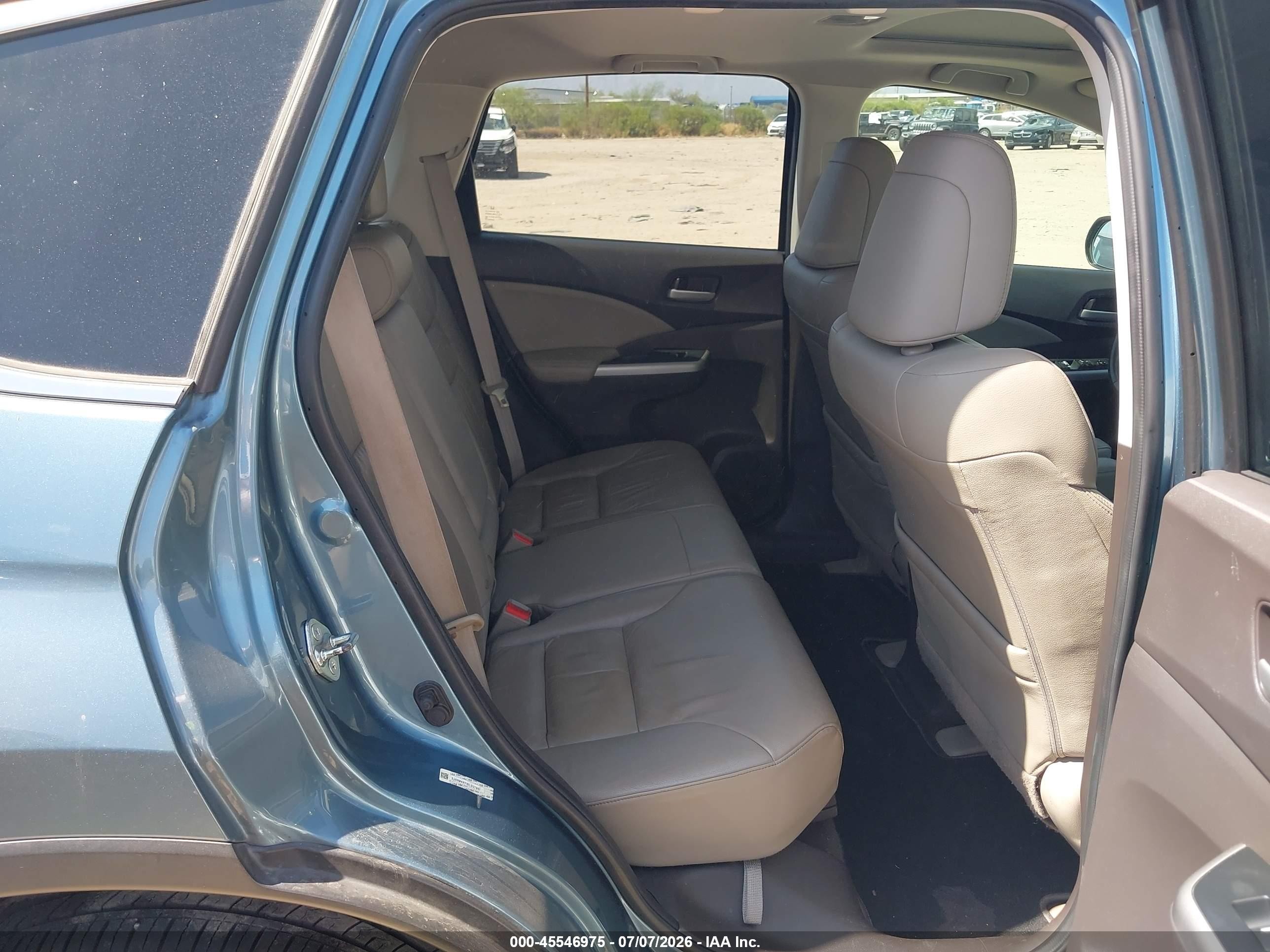 2013 Honda Cr-v Ex-l Blue vin: 5J6RM4H71DL037951