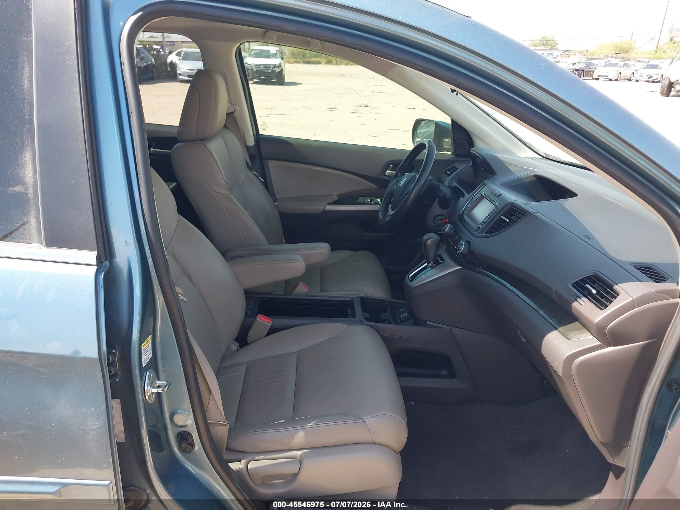 2013 Honda Cr-v Ex-l Blue vin: 5J6RM4H71DL037951