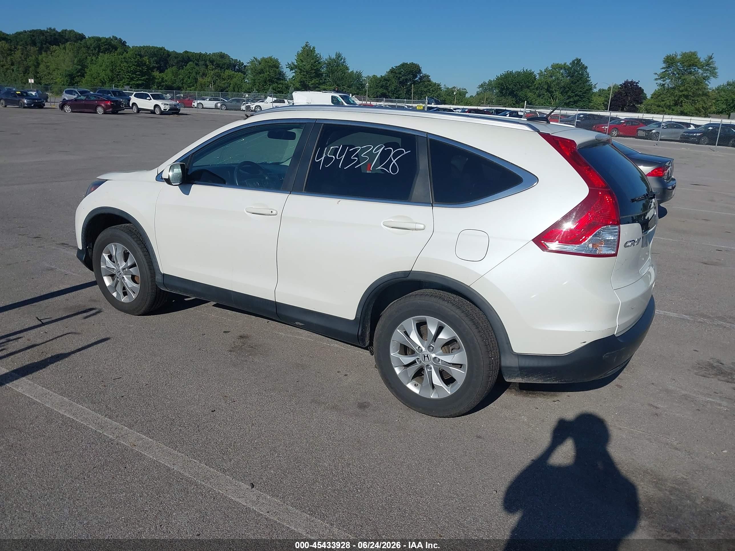 2013 Honda Cr-v Ex-l Белый vin: 5J6RM4H71DL046326