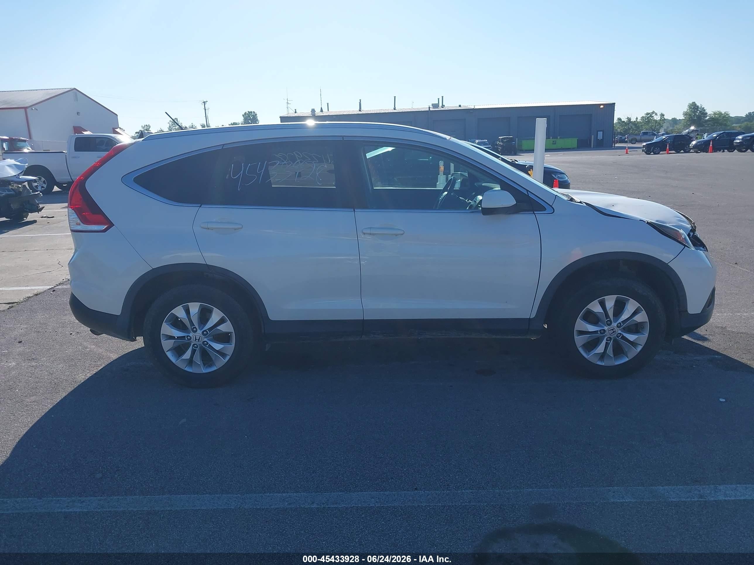 2013 Honda Cr-v Ex-l Белый vin: 5J6RM4H71DL046326