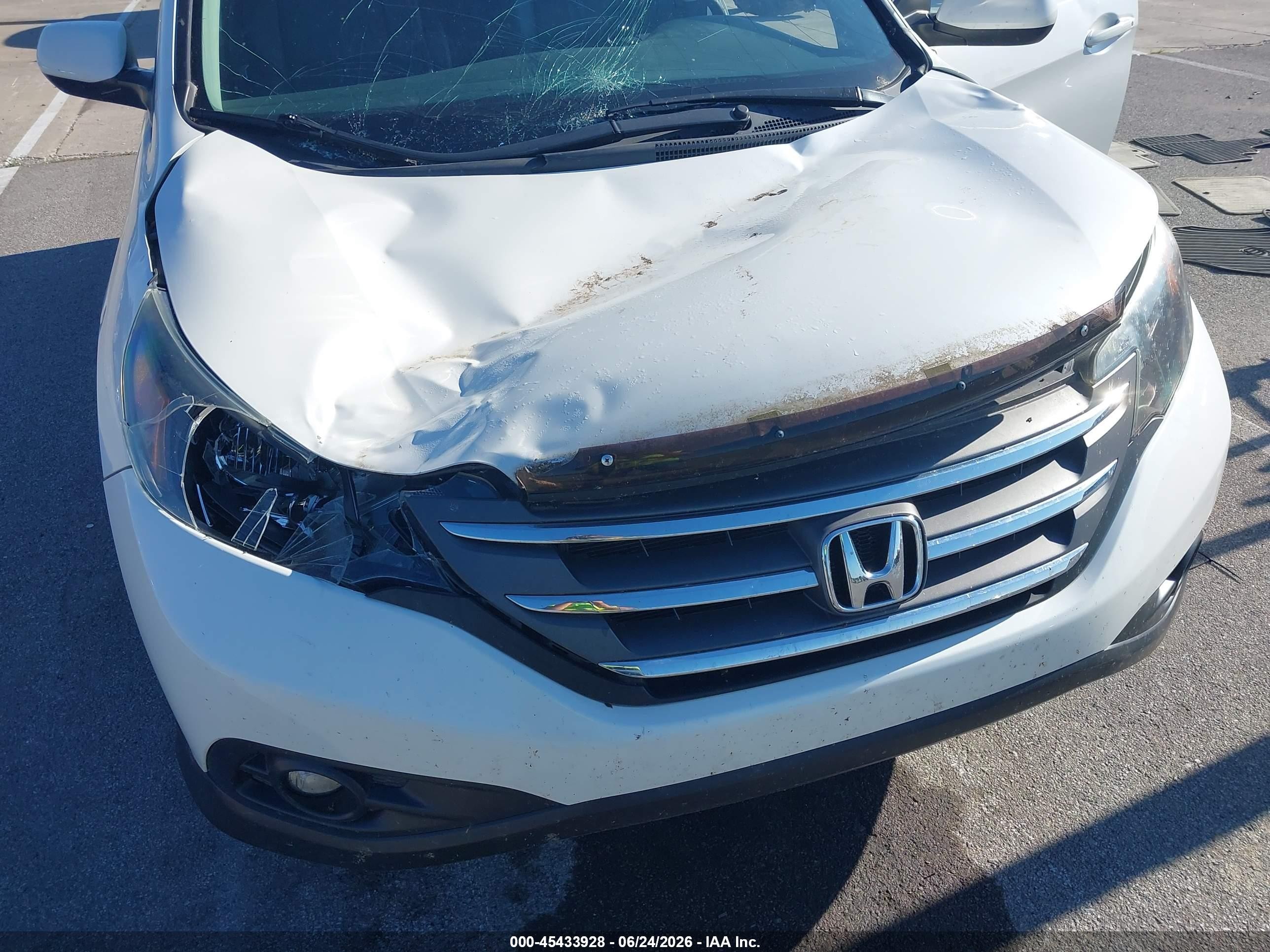 2013 Honda Cr-v Ex-l Белый vin: 5J6RM4H71DL046326