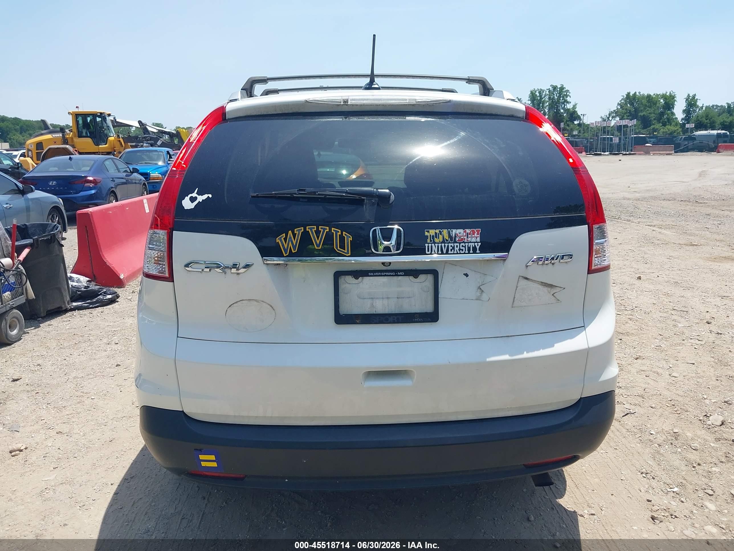 2013 Honda Cr-v Ex-l White vin: 5J6RM4H71DL056290