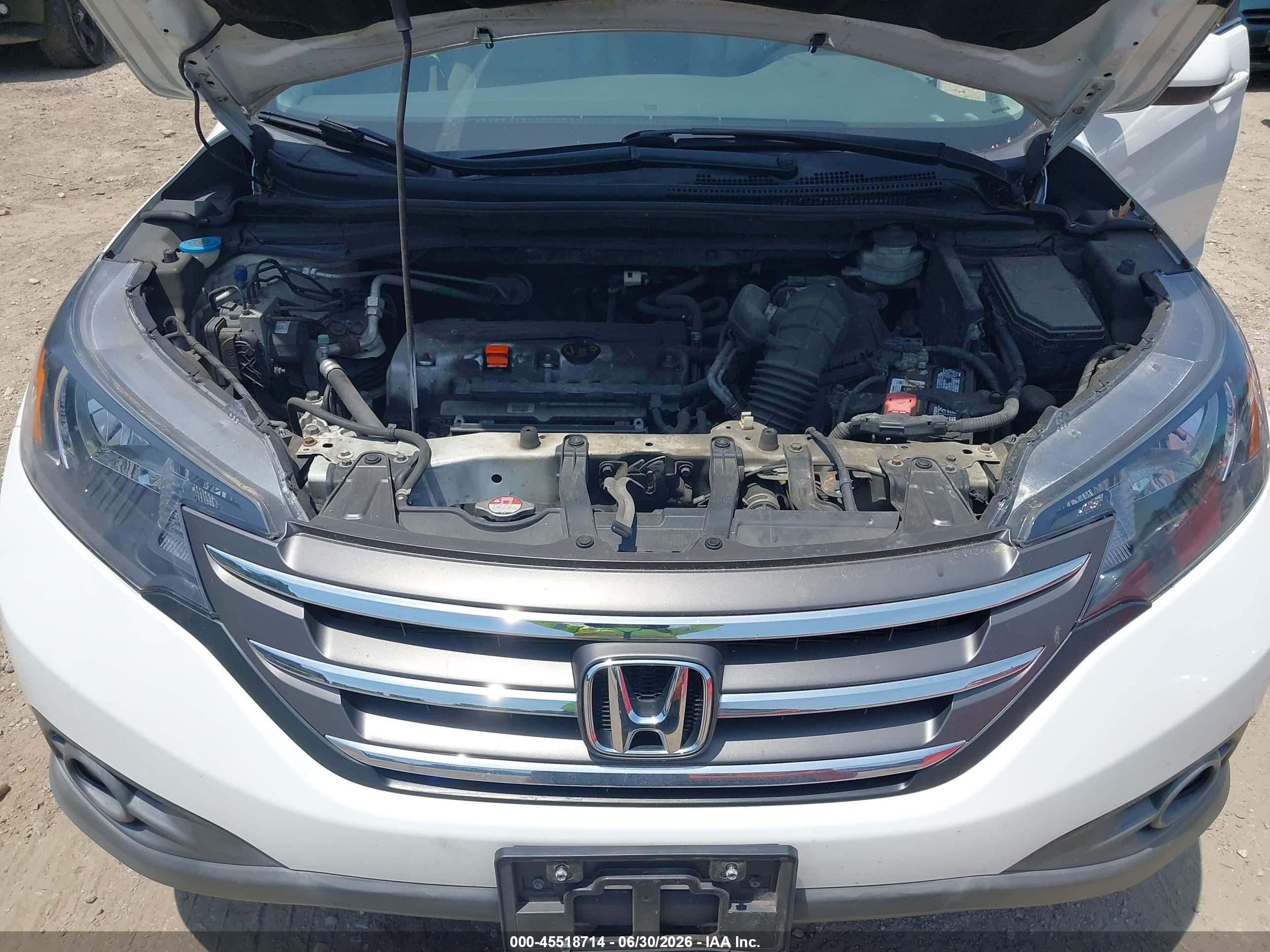 2013 Honda Cr-v Ex-l White vin: 5J6RM4H71DL056290