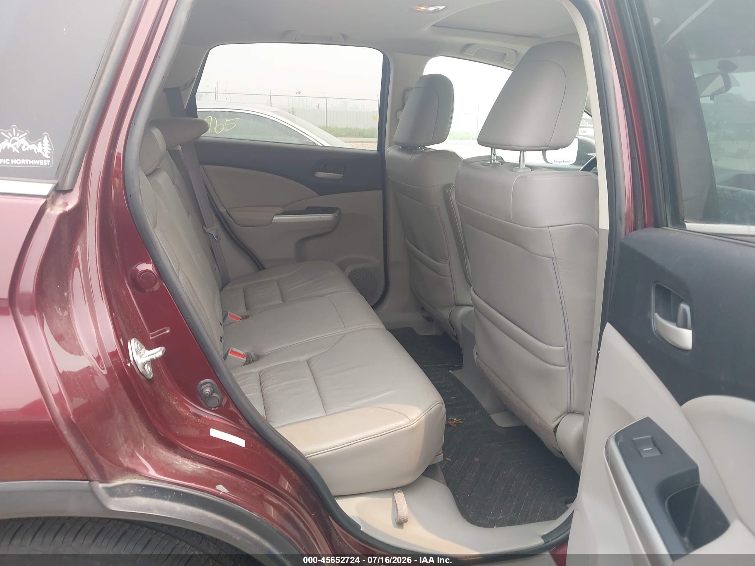 2013 Honda Cr-v Ex-l Maroon vin: 5J6RM4H71DL057102