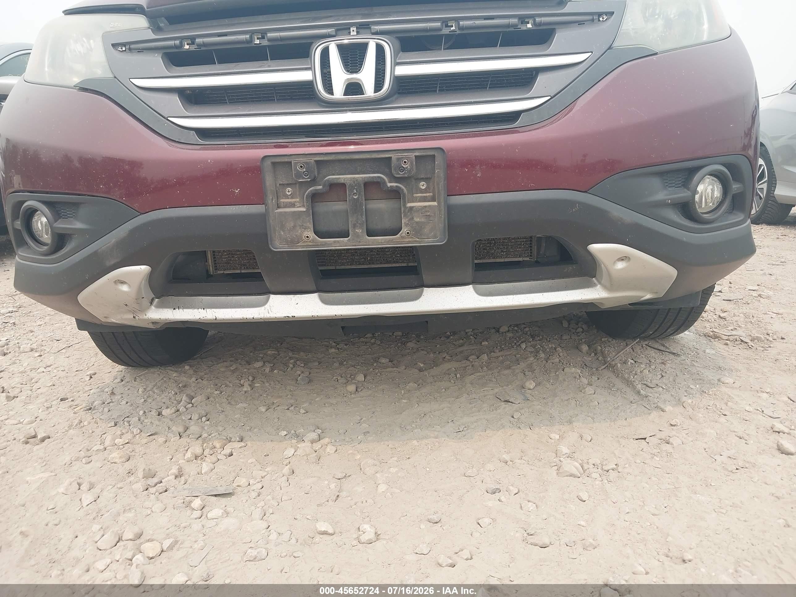 2013 Honda Cr-v Ex-l Maroon vin: 5J6RM4H71DL057102