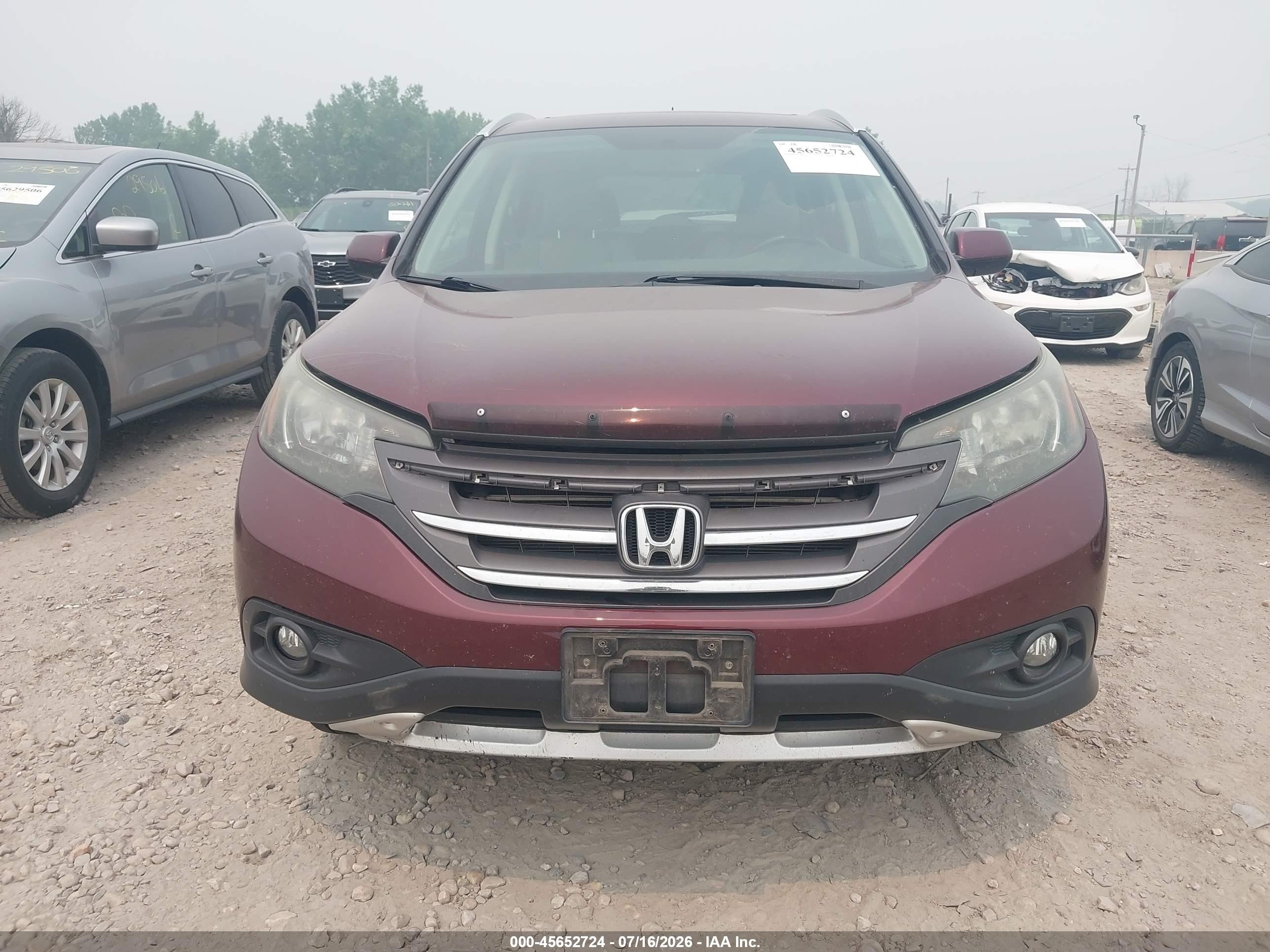 2013 Honda Cr-v Ex-l Maroon vin: 5J6RM4H71DL057102