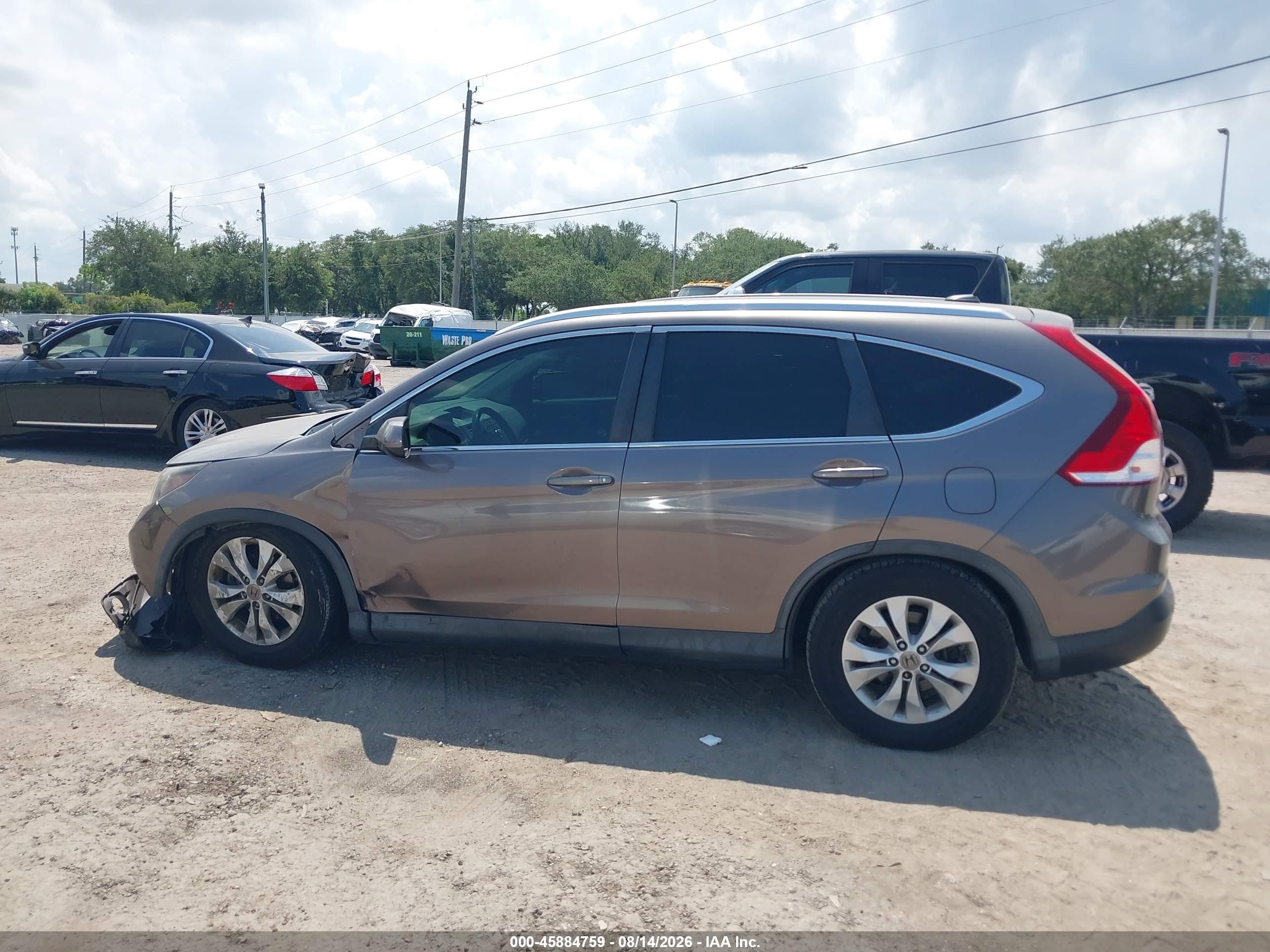 2013 Honda Cr-v Ex-l Серый vin: 5J6RM4H71DL058119
