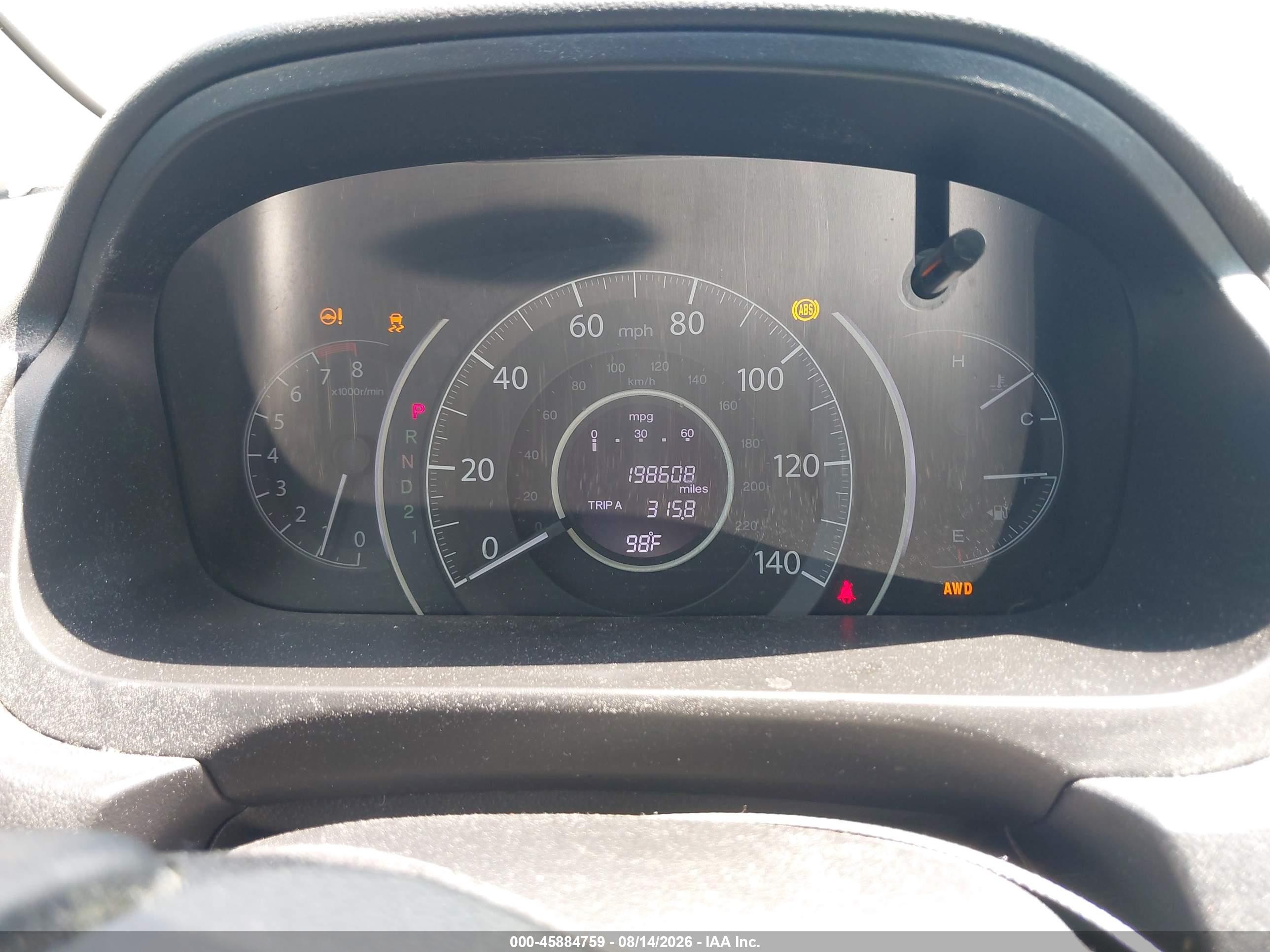 2013 Honda Cr-v Ex-l Серый vin: 5J6RM4H71DL058119