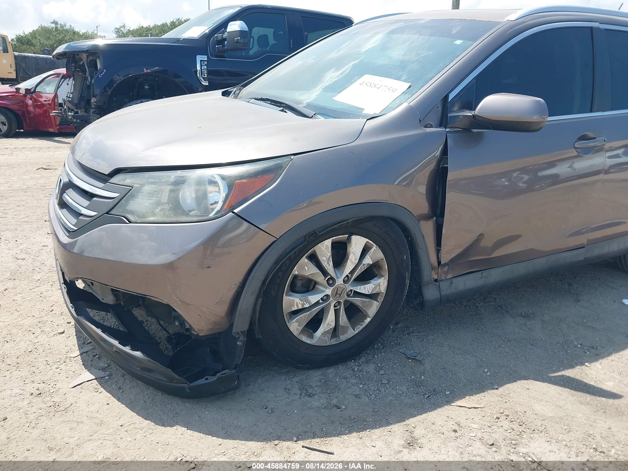 2013 Honda Cr-v Ex-l Серый vin: 5J6RM4H71DL058119