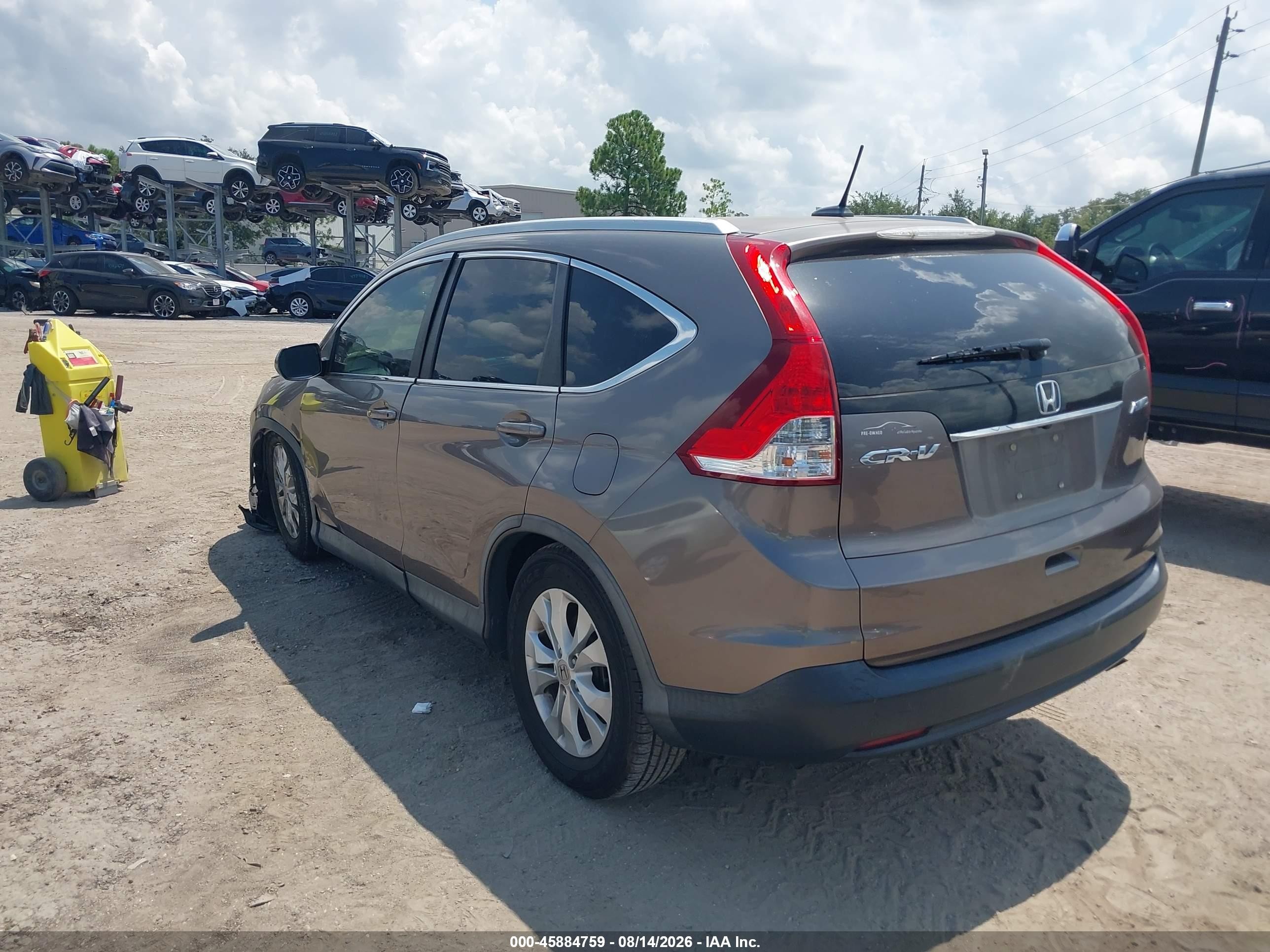 2013 Honda Cr-v Ex-l Серый vin: 5J6RM4H71DL058119