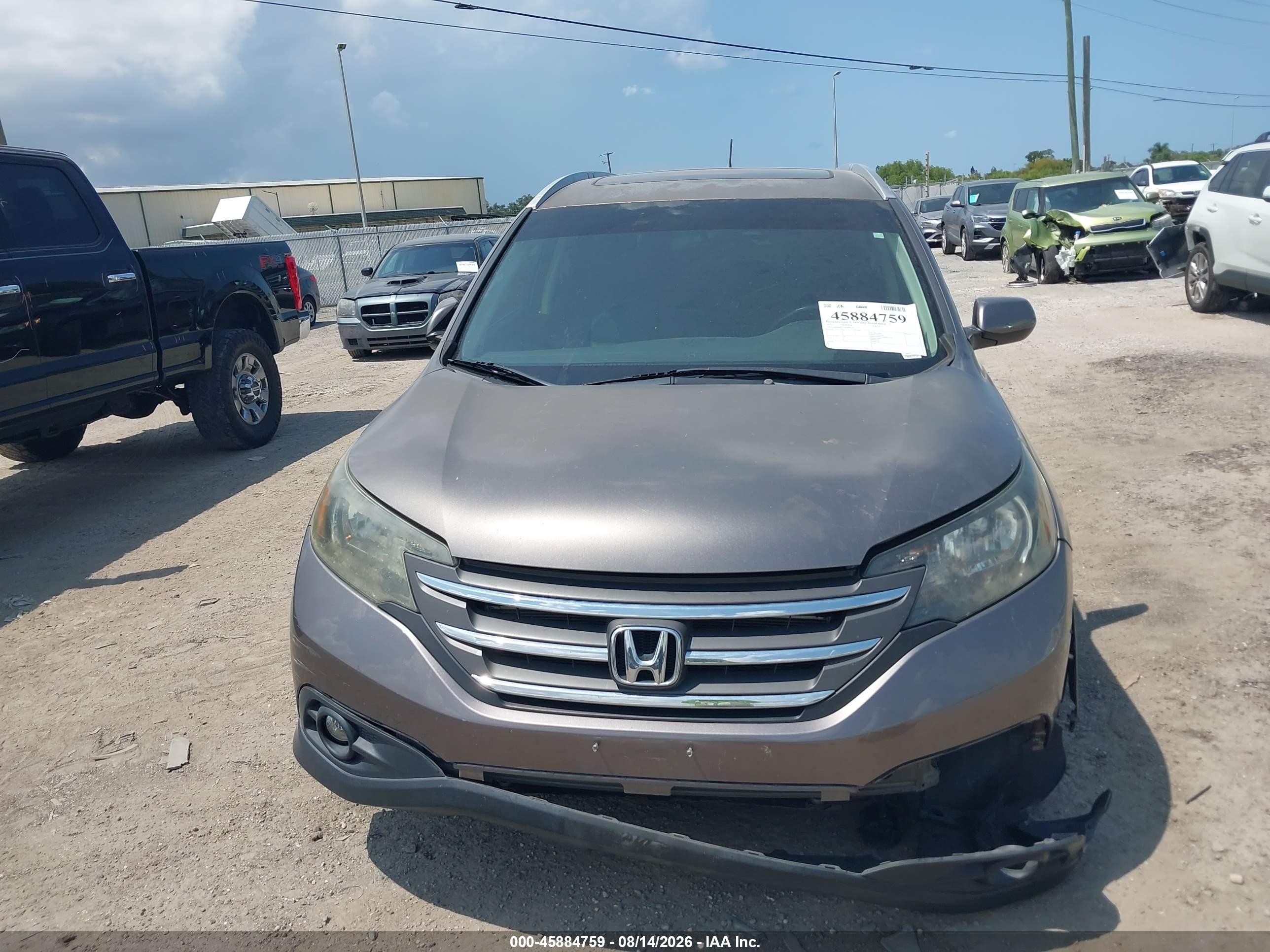 2013 Honda Cr-v Ex-l Серый vin: 5J6RM4H71DL058119