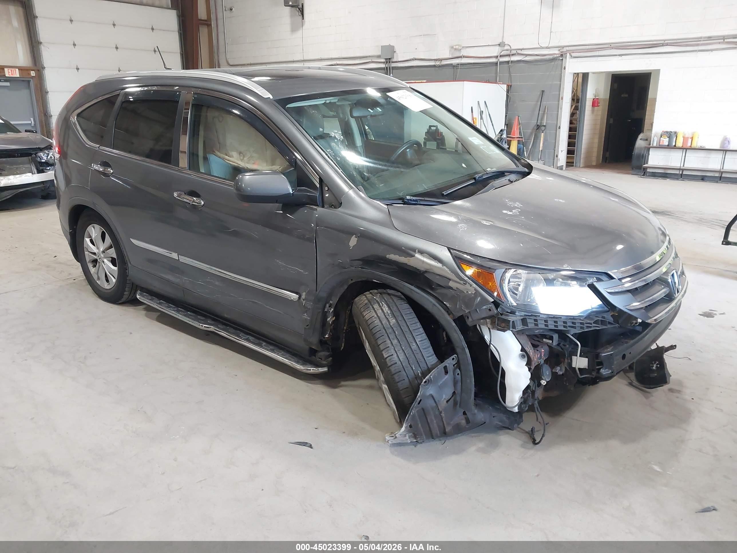 2013 Honda Cr-v Ex-l Gray vin: 5J6RM4H71DL063711