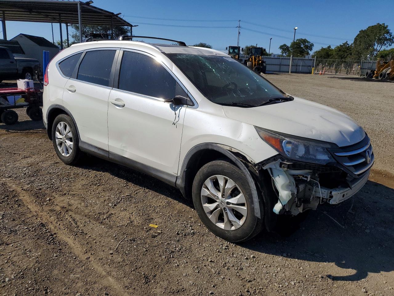 2013 Honda Cr-v Exl White vin: 5J6RM4H71DL063742