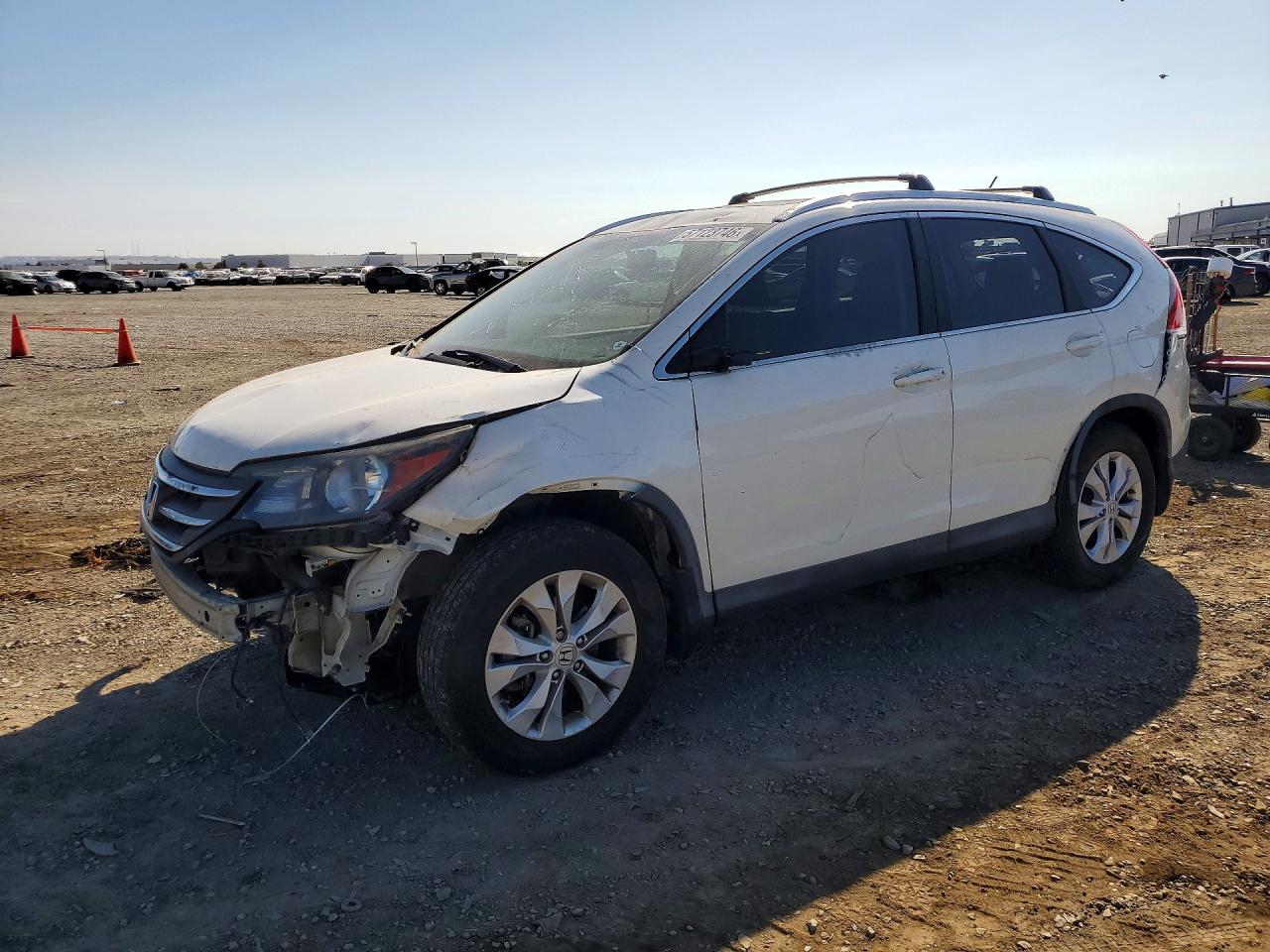 2013 Honda Cr-v Exl White vin: 5J6RM4H71DL063742
