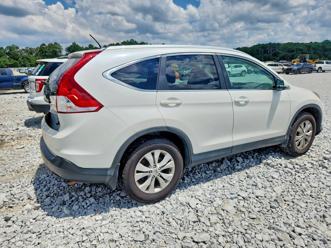 2013 Honda Cr-v Exl White vin: 5J6RM4H71DL063790