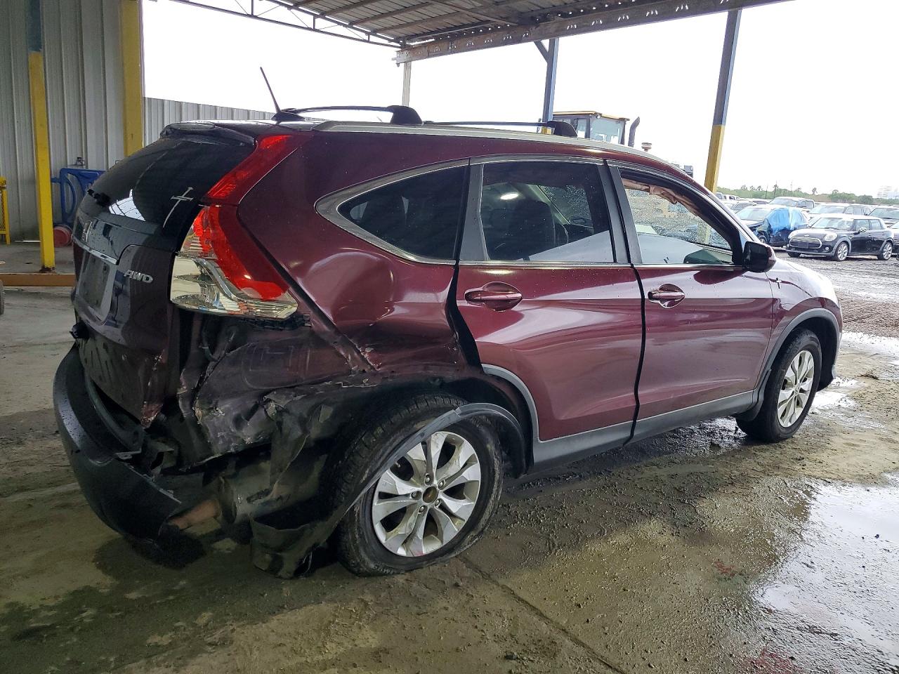2013 Honda Cr-v Exl Burgundy vin: 5J6RM4H71DL072182
