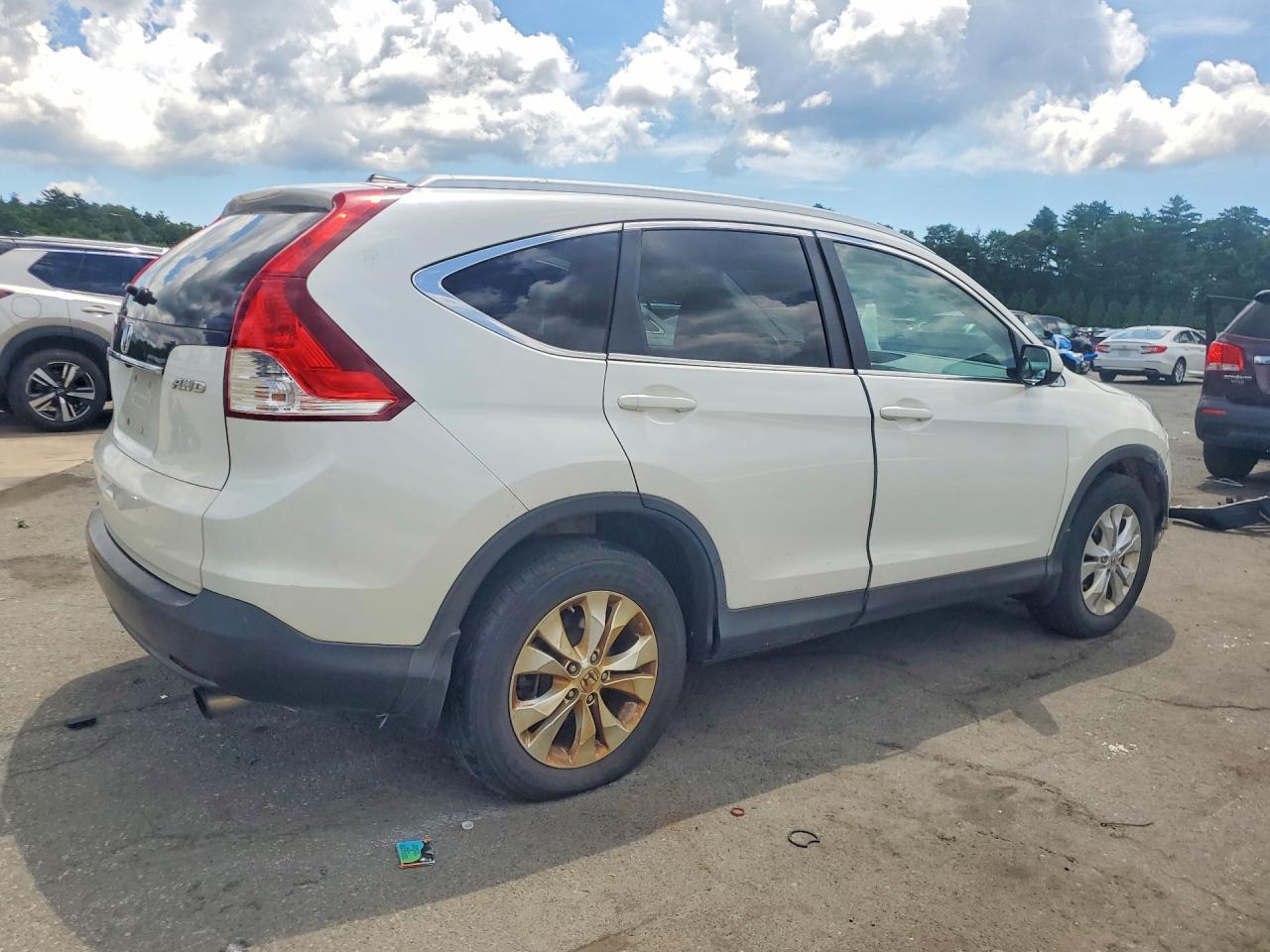 2013 Honda Cr-v Exl White vin: 5J6RM4H71DL082274