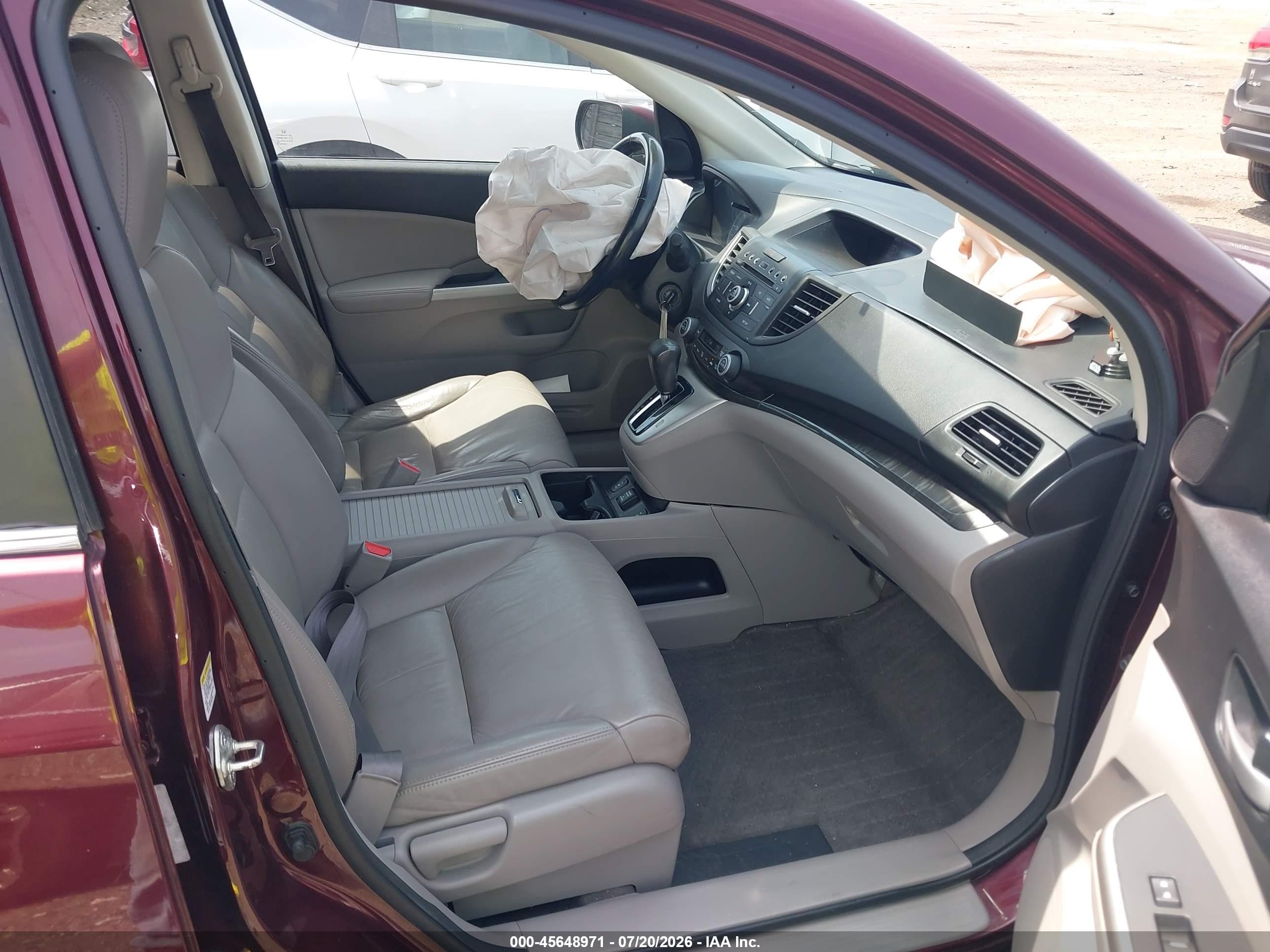 2013 Honda Cr-v Ex-l Red vin: 5J6RM4H71DL086583
