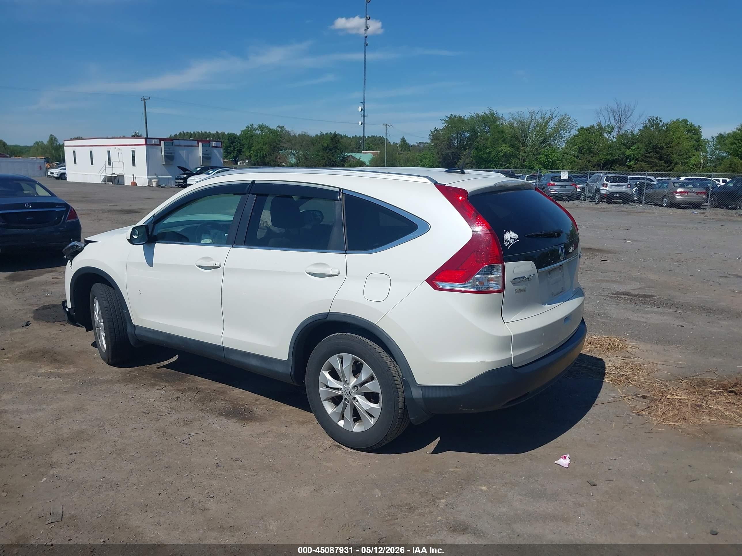 2013 Honda Cr-v Ex-l White vin: 5J6RM4H71DL087569