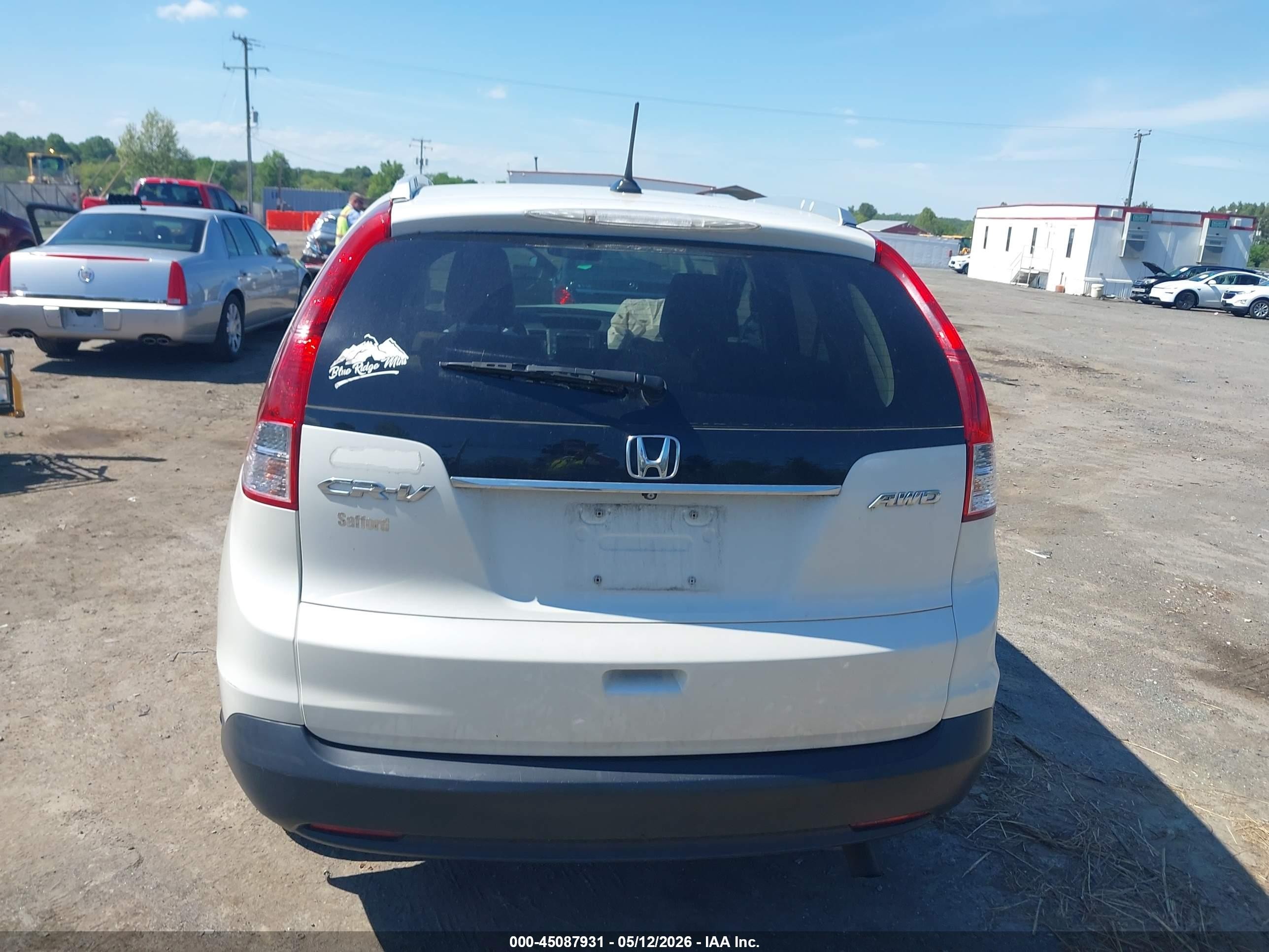 2013 Honda Cr-v Ex-l White vin: 5J6RM4H71DL087569