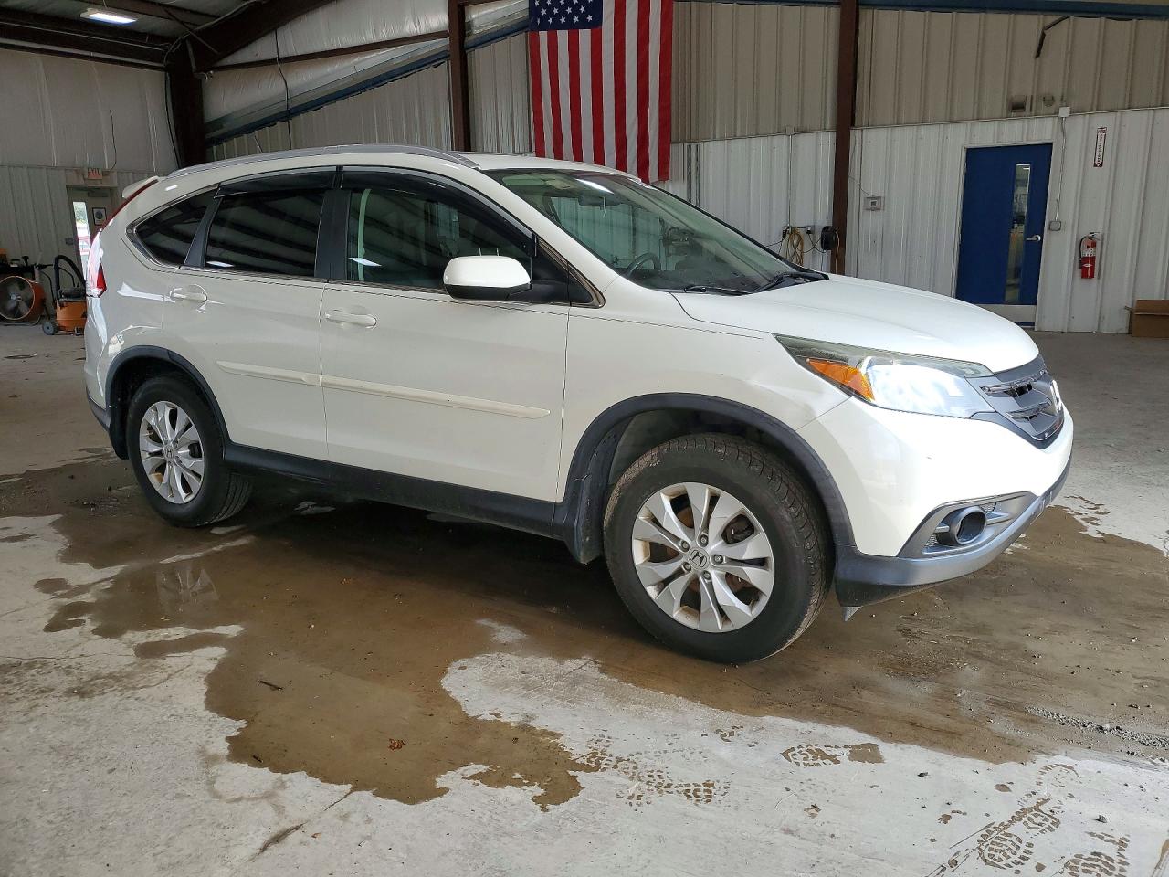 2014 Honda Cr-v Exl White vin: 5J6RM4H71EL011903