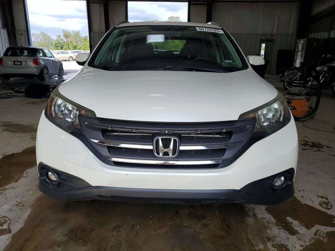 2014 Honda Cr-v Exl White vin: 5J6RM4H71EL011903