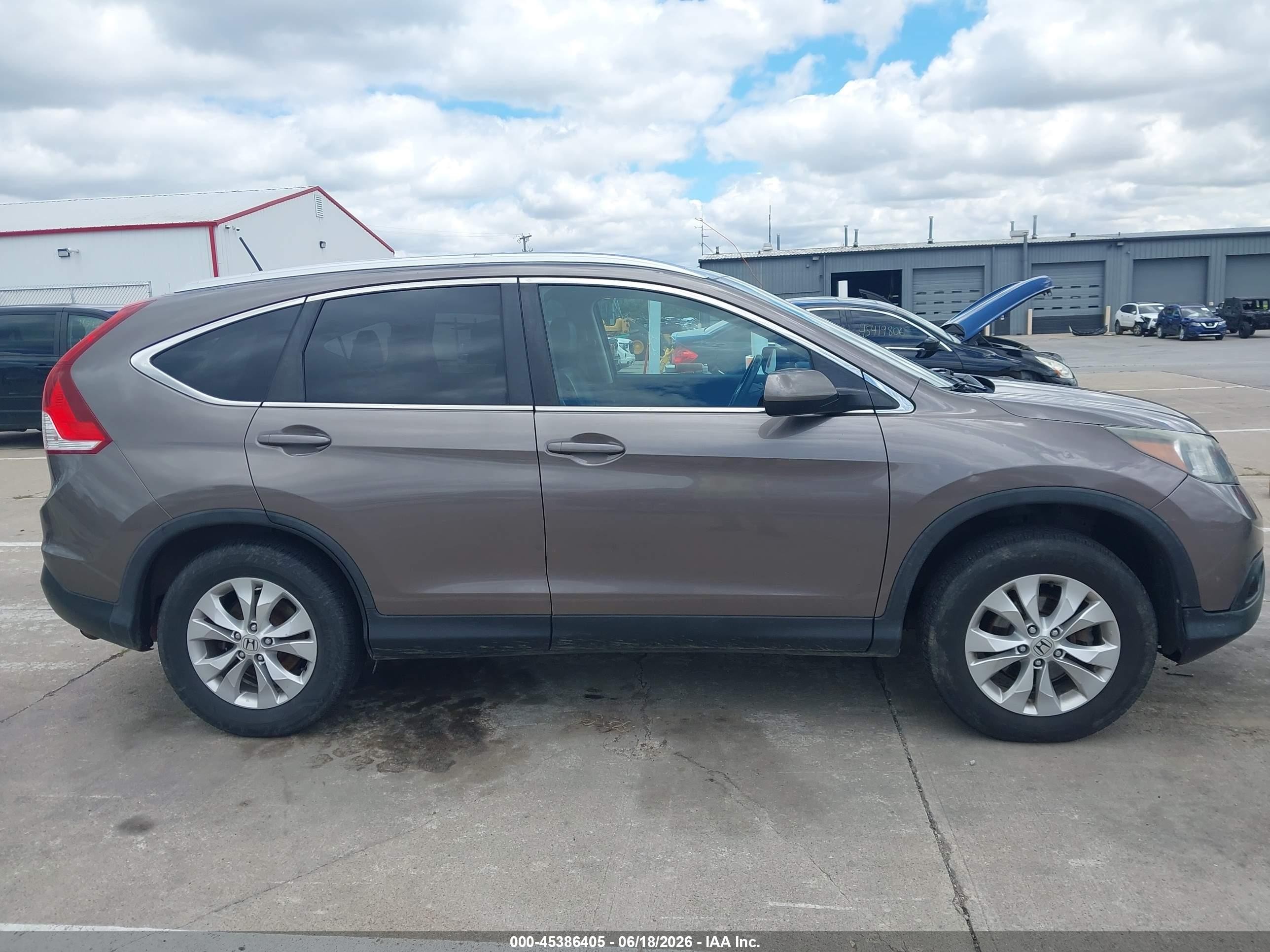 2014 Honda Cr-v Ex-l Brown vin: 5J6RM4H71EL017975